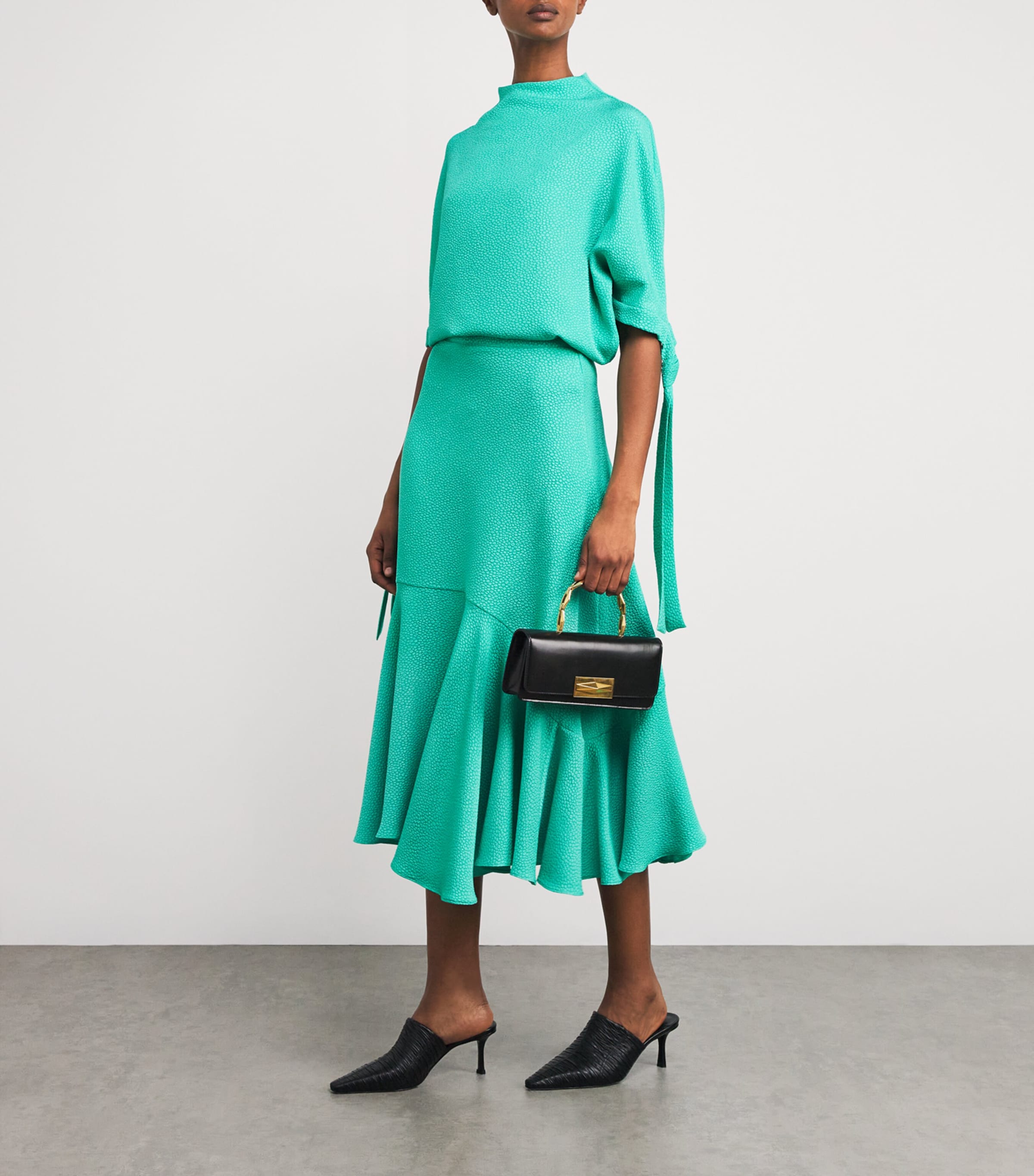 Edeline Lee Womens Hannah Midi Skirt Grn Image 2