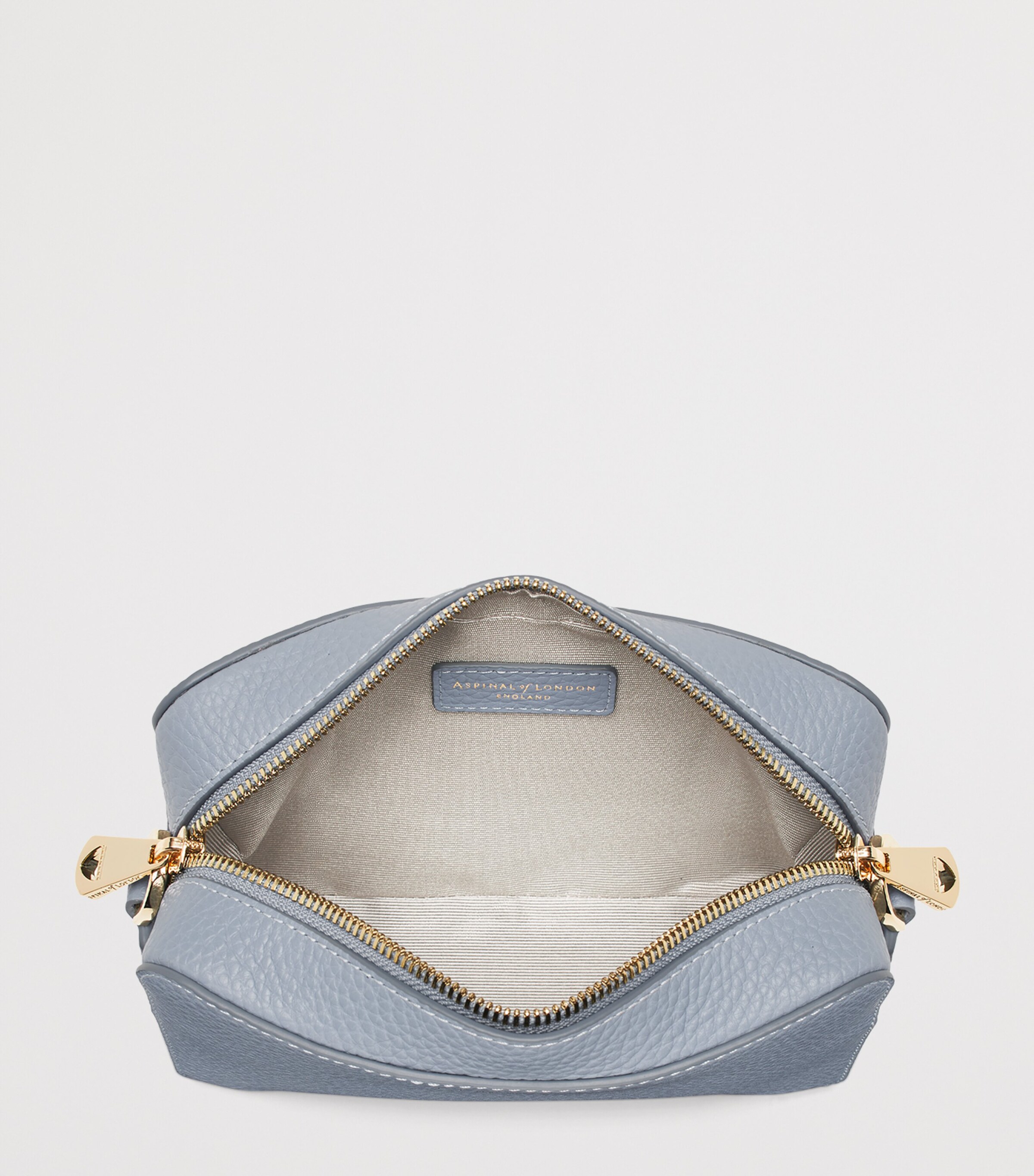 Aspinal Of London Leather Camera Crossbody Bag Skyblue Image 5