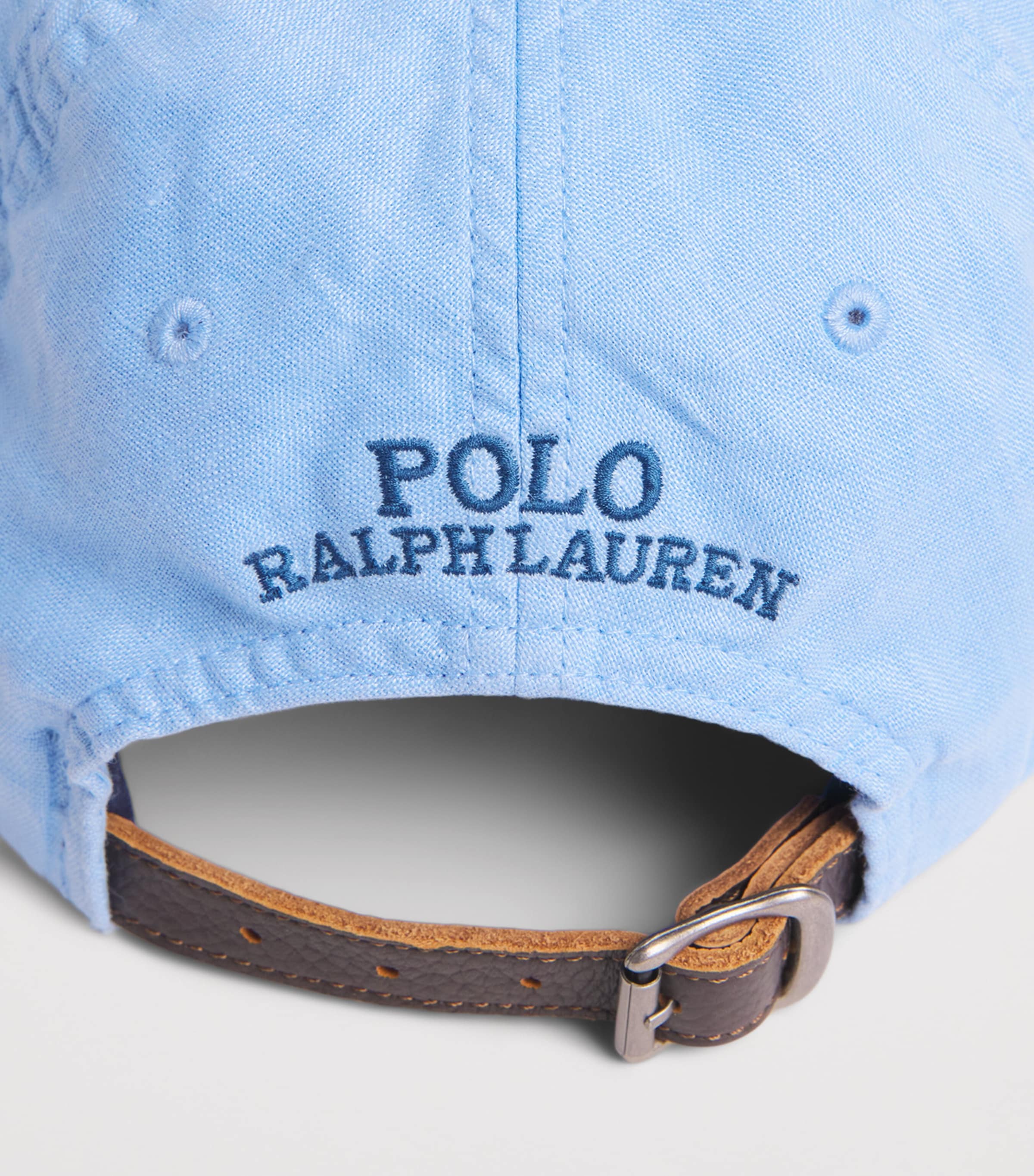 Polo Ralph Lauren Linen Harbour Polo Bear Cap Austin Blue Image 4