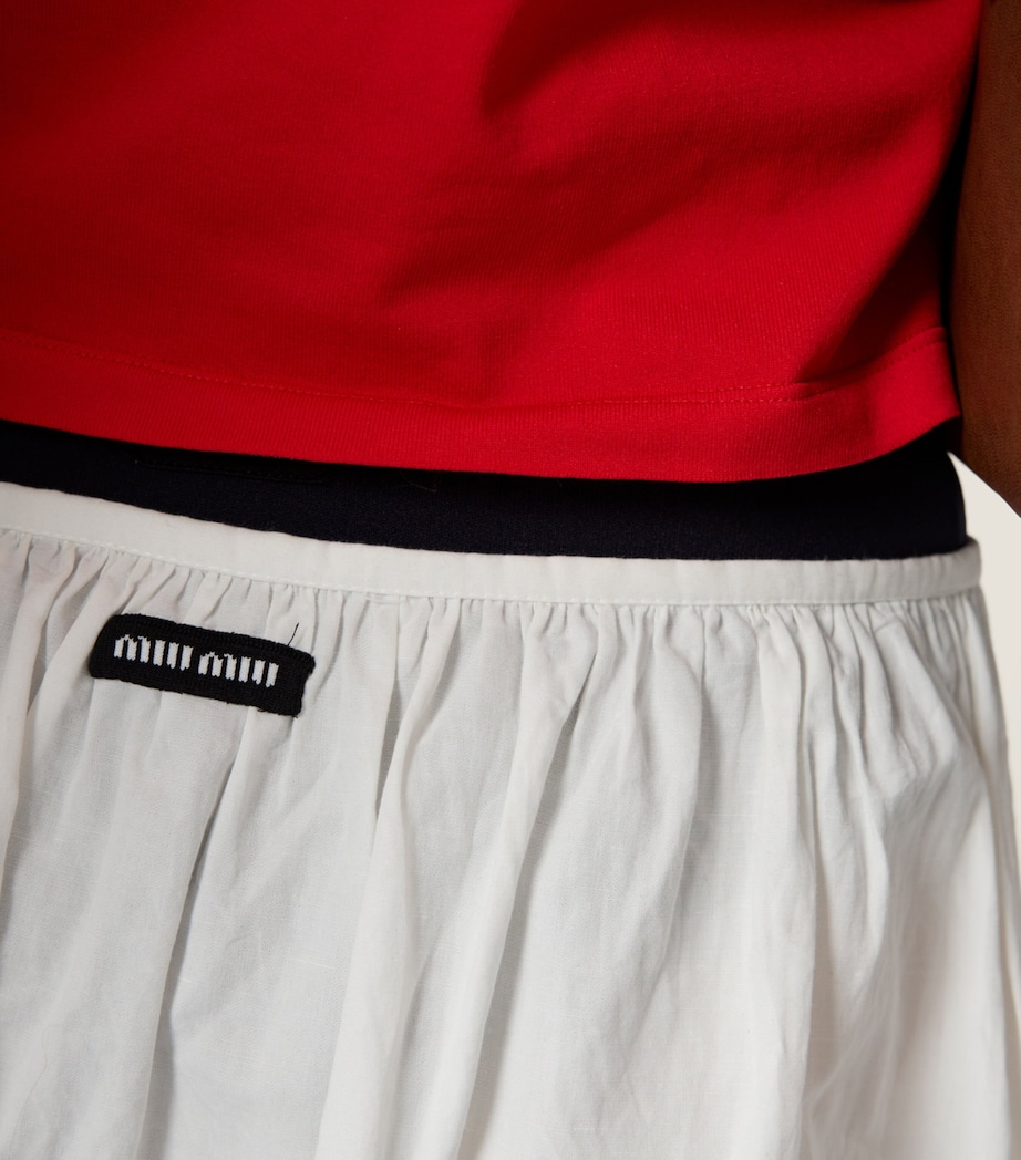 Cotton-Linen Midi Skirt F0009 Image 6