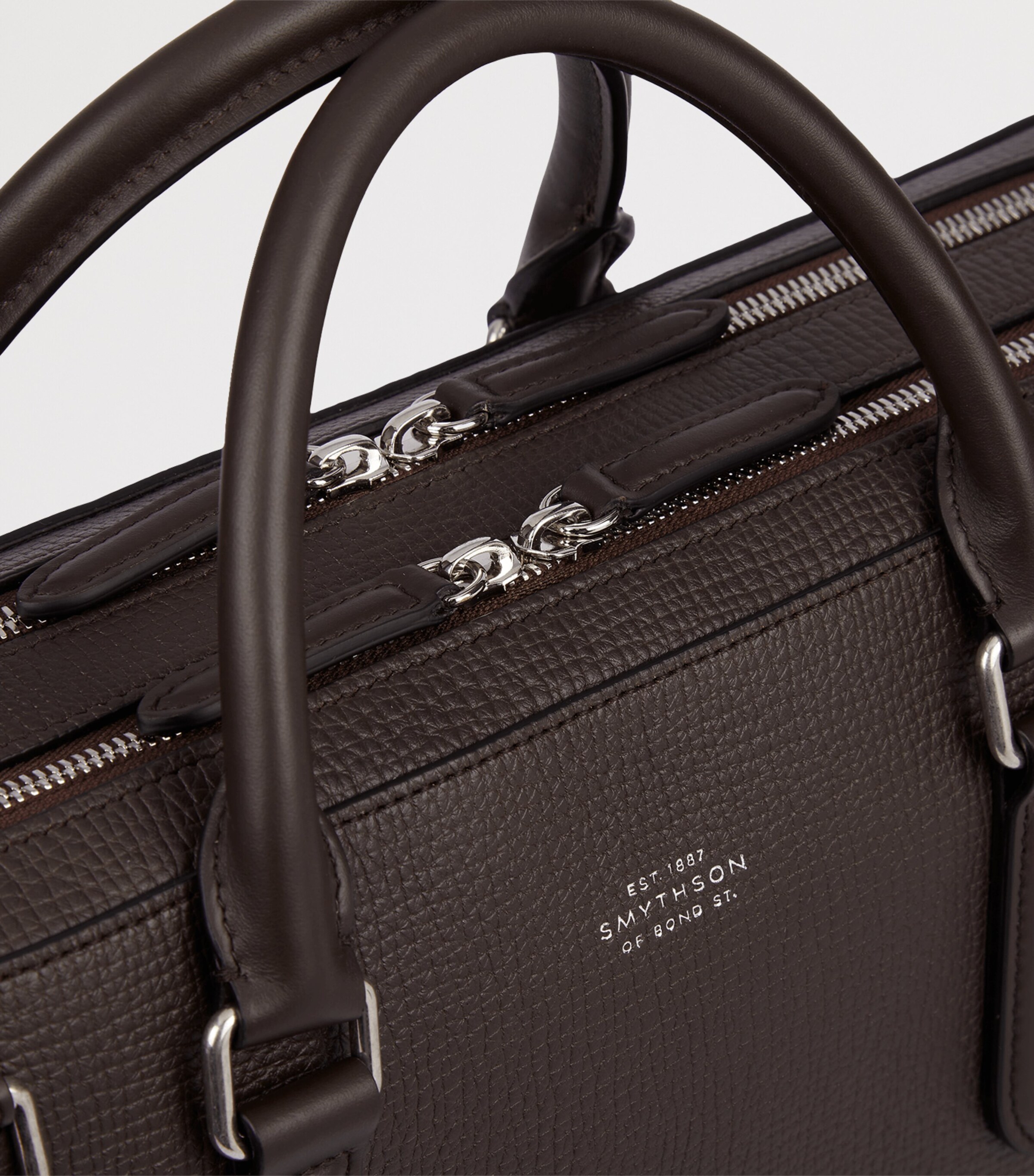 Large Calfskin Ludlow Briefcase D BROWN Image 8