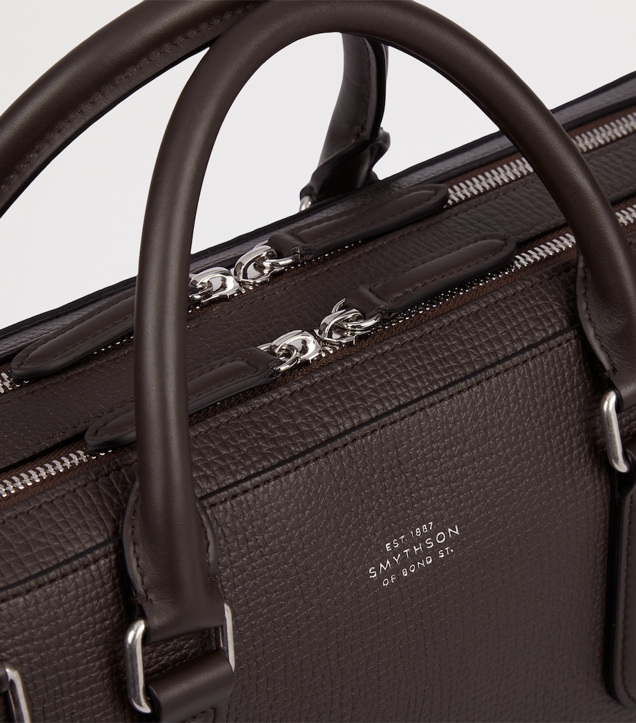 Large Calfskin Ludlow Briefcase D BROWN Image 8