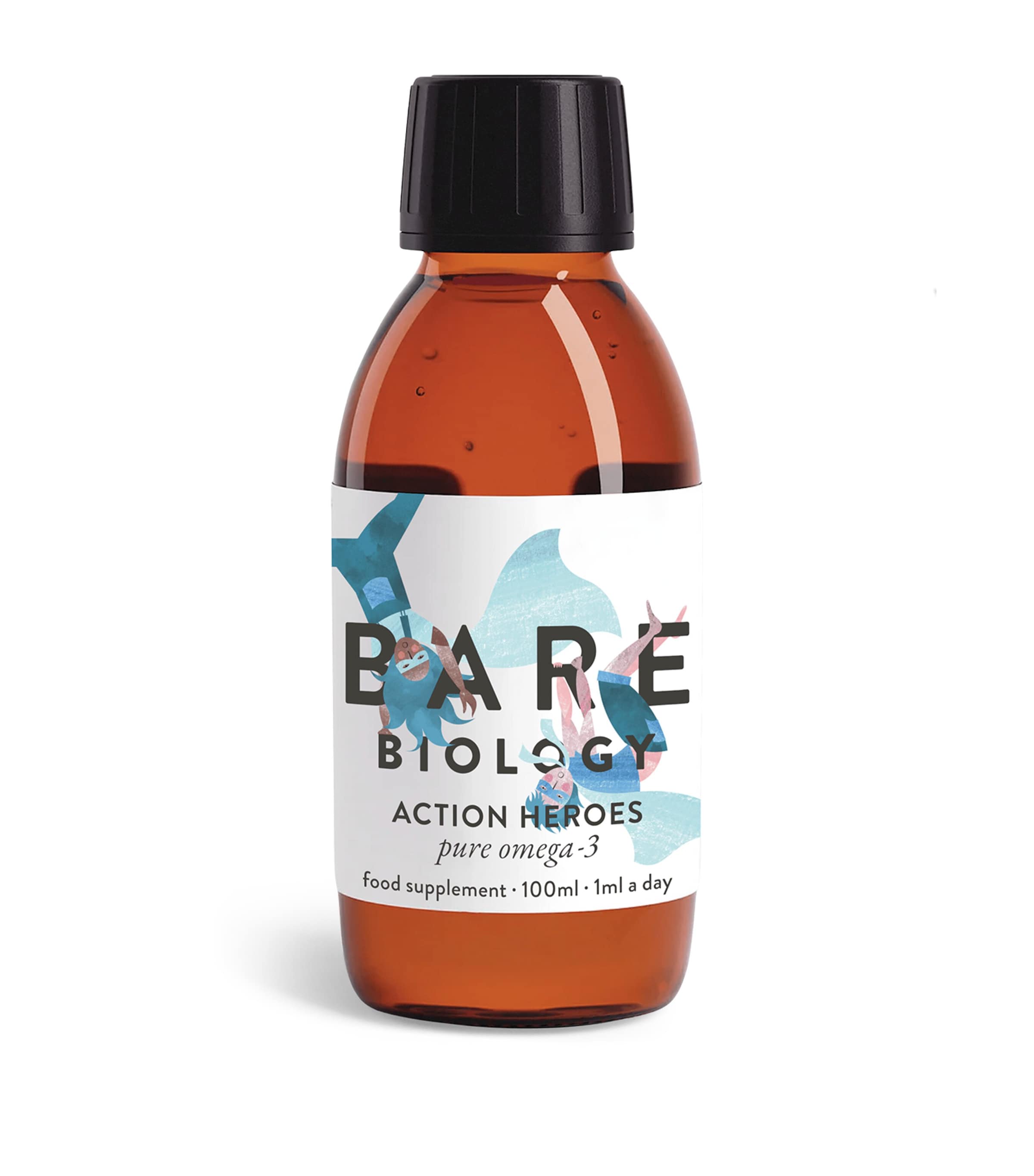 Bare Biology Action Heroes Omega-3 Daily Liquid (100ml) Image 1