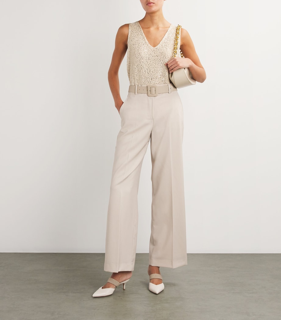 Nappa Leather Tonal Belt SAND Image 5