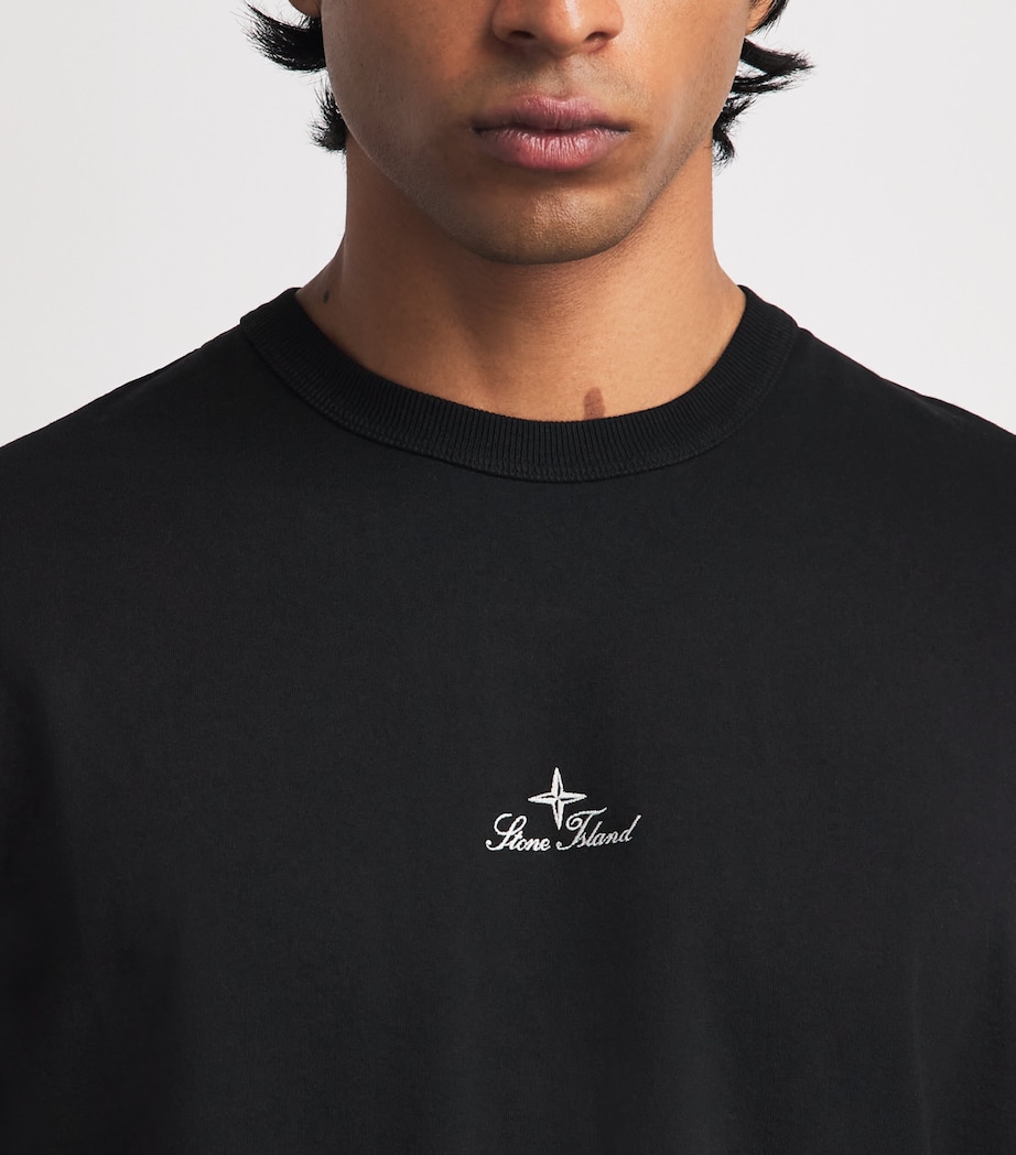 Stone Island Mens Organic Cotton Embroidered T-Shirt Image 3
