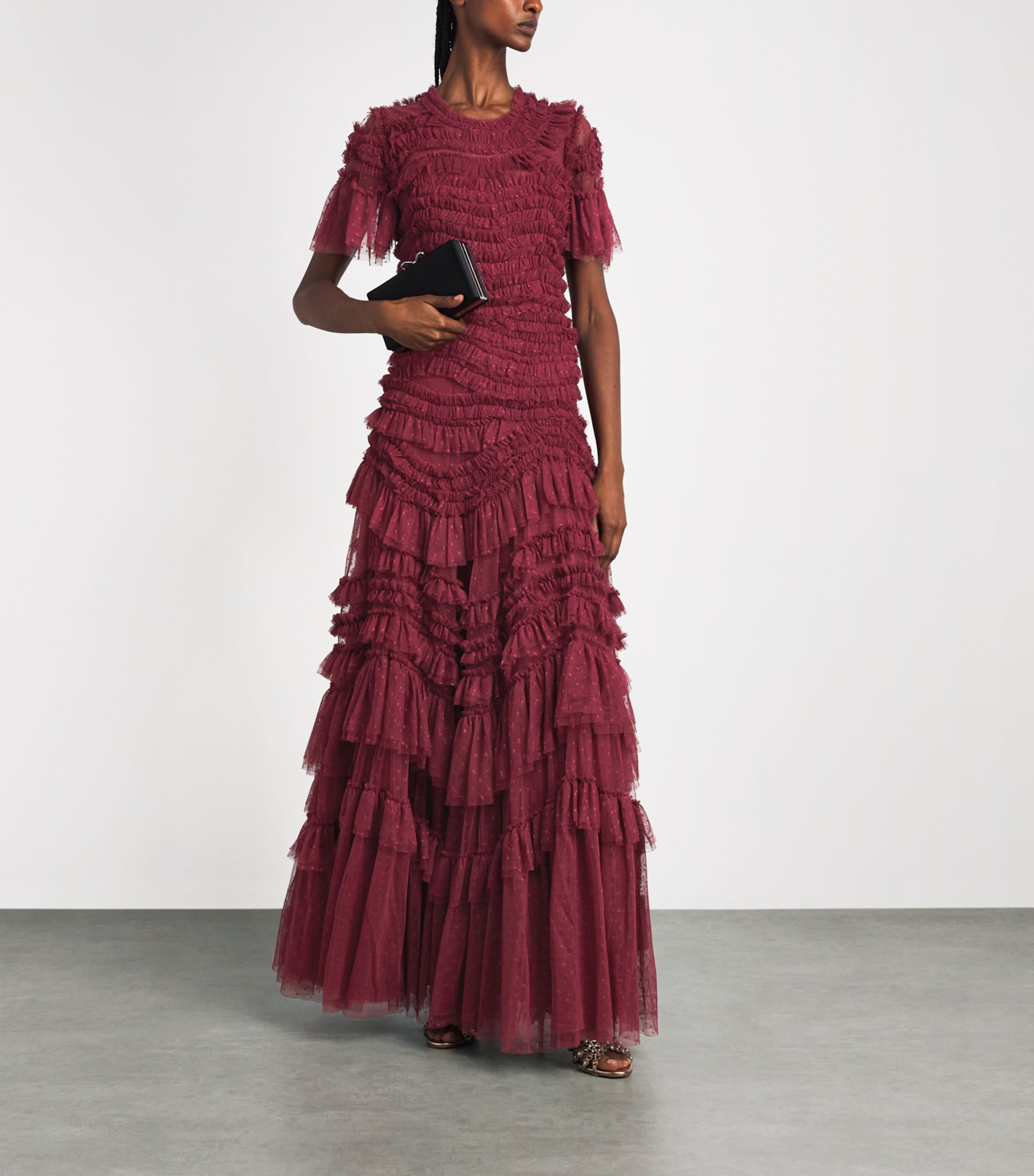 Needle & Thread Womens Wild Rose Gown Garnet Image 2