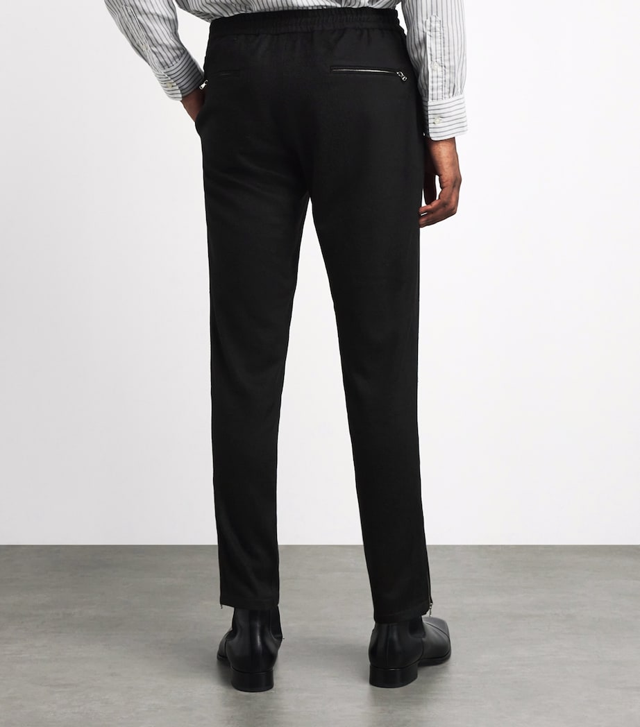 Alan Scott Mens Cashmere-Blend Sweatpants Black Image 5