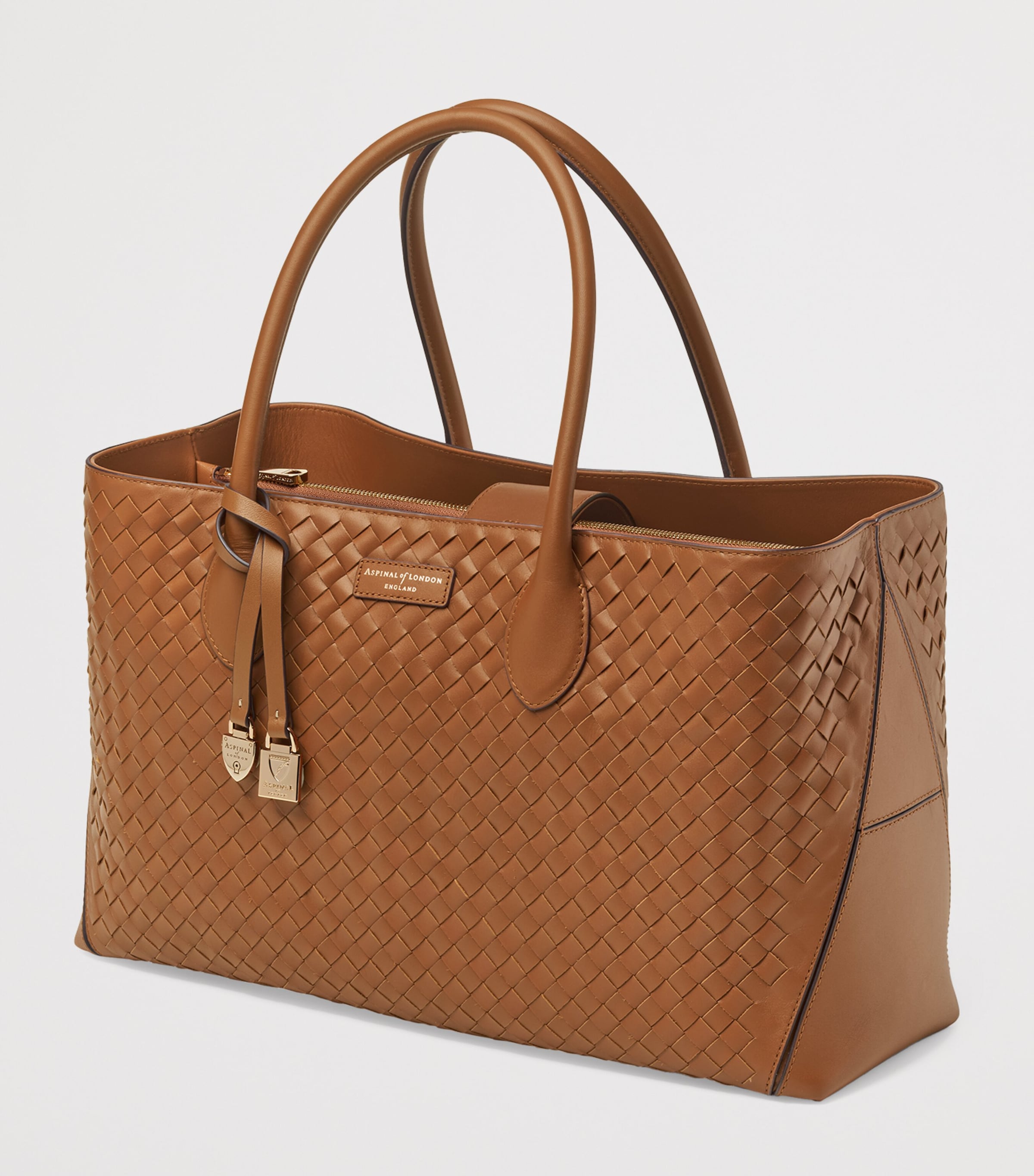 Leather London Tote Bag TAN Image 2