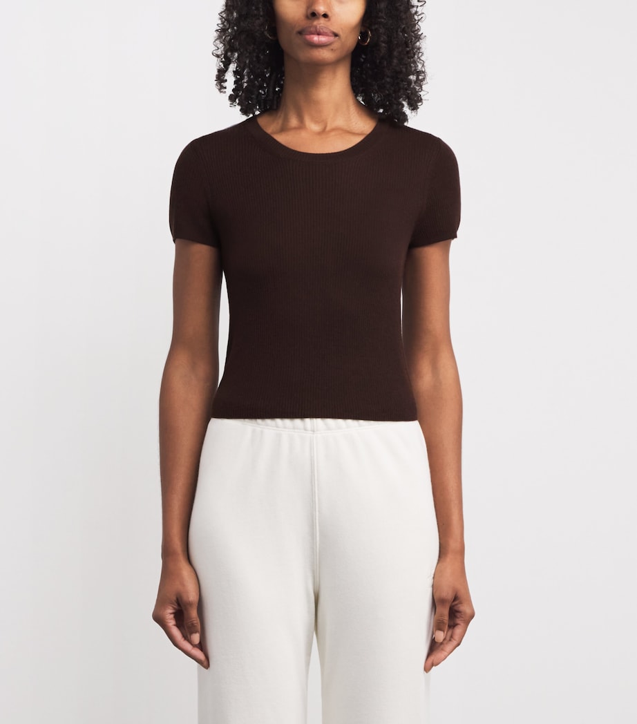 Cashmere Rib Stitch Baby T-Shirt ESPRESSO ESP Image 3
