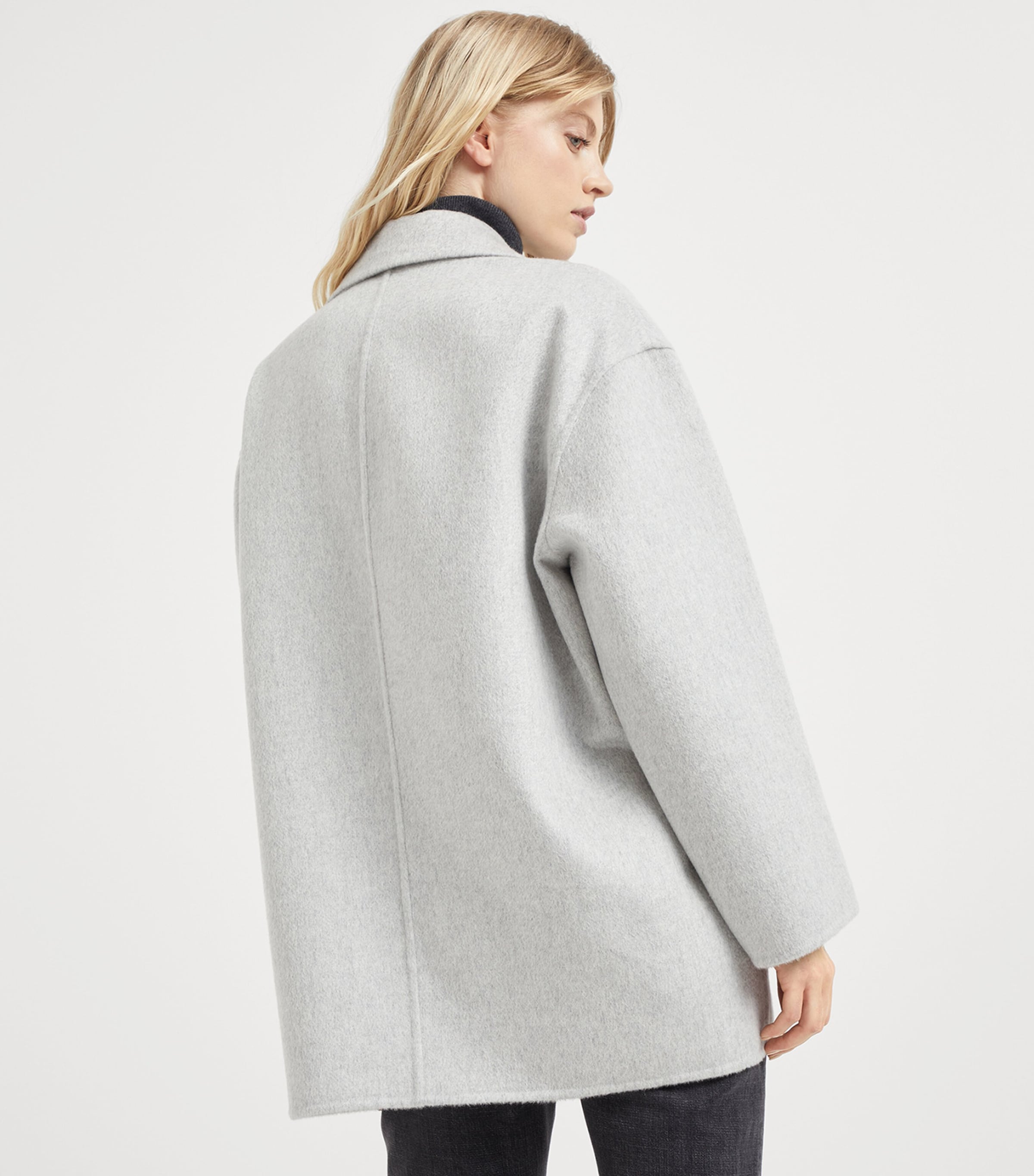 Cashmere Double-Breasted Peacoat C072 Image 4