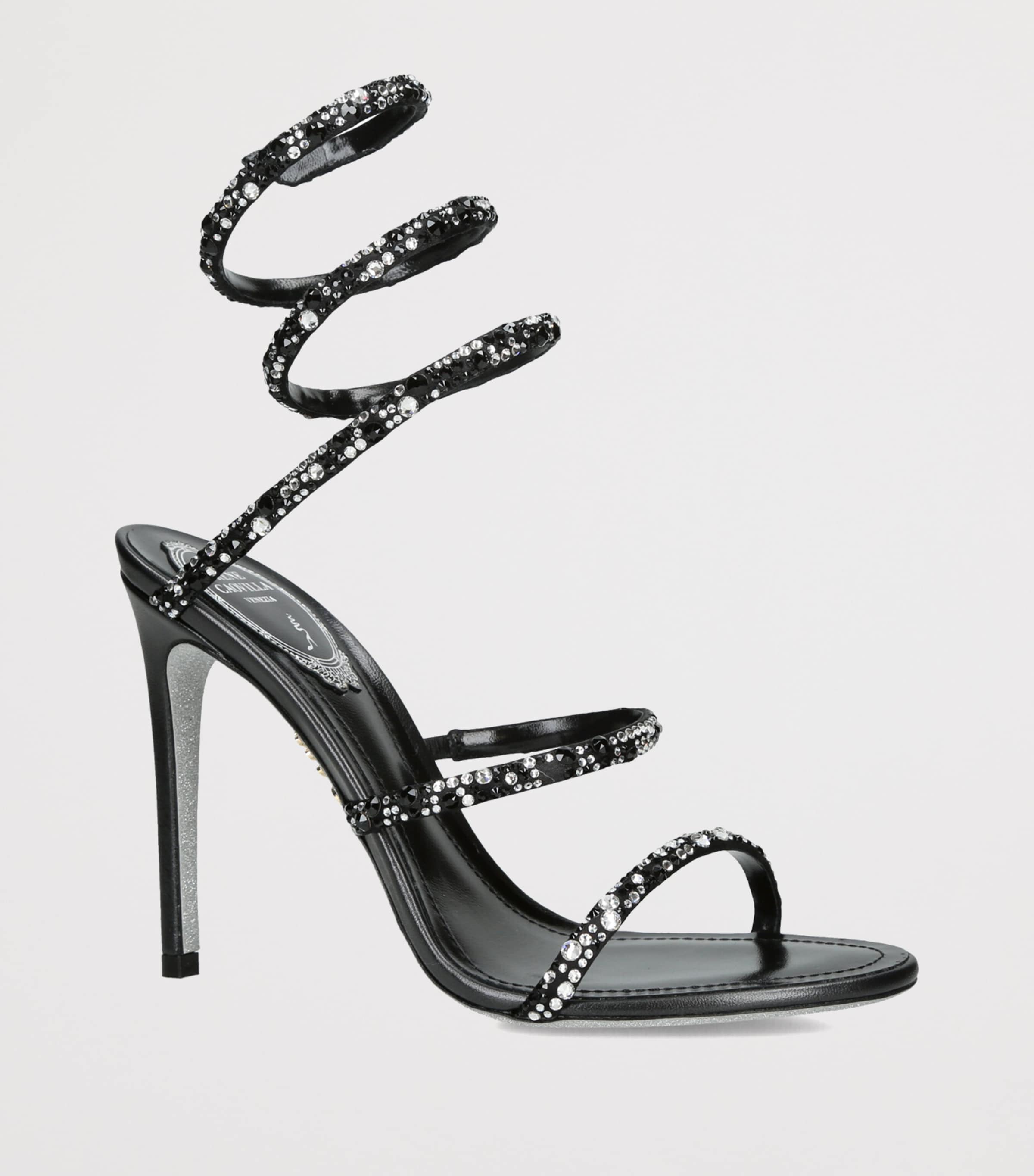 René Caovilla Embellished Cleo Sandals 105 Blk/other Image 3