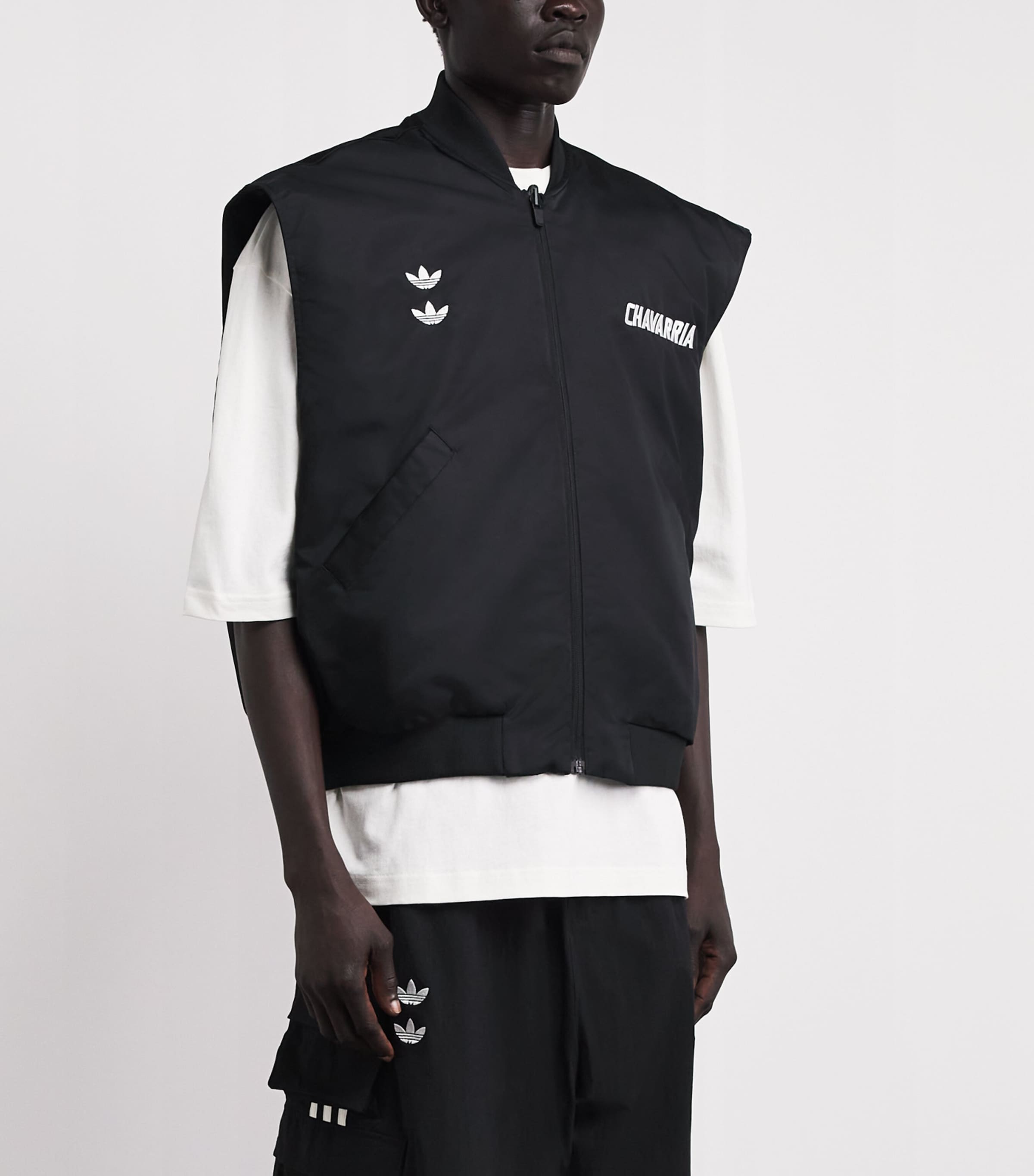 Willy Chavarria Mens x adidas Originals Padded Vest Black Image 4