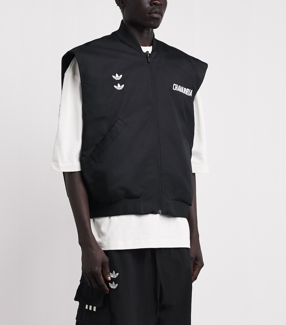 Willy Chavarria Mens x adidas Originals Padded Vest Black Image 4