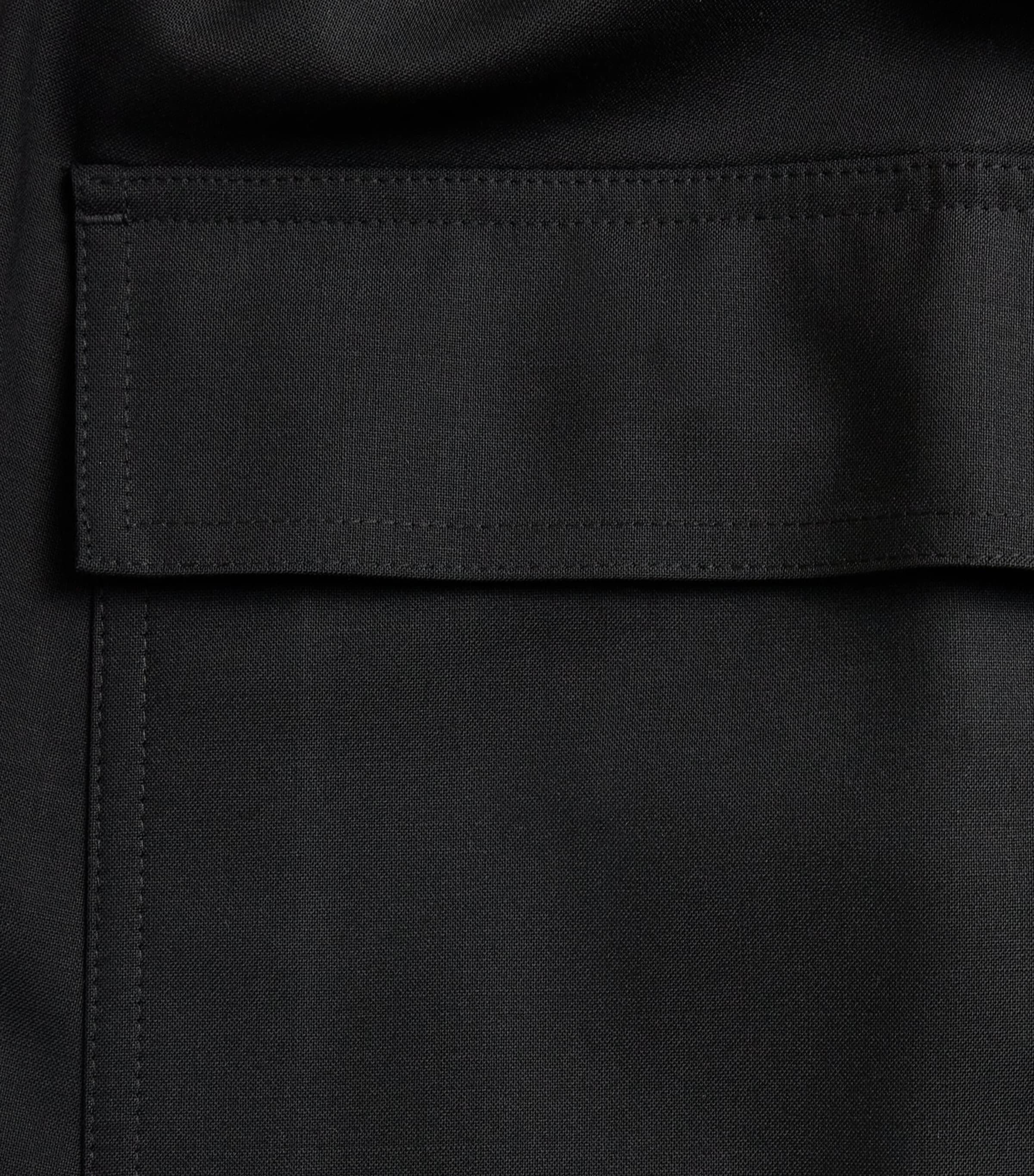 Rick Owens Mens Wool-Blend Slim Drawstring Trousers Black Image 6