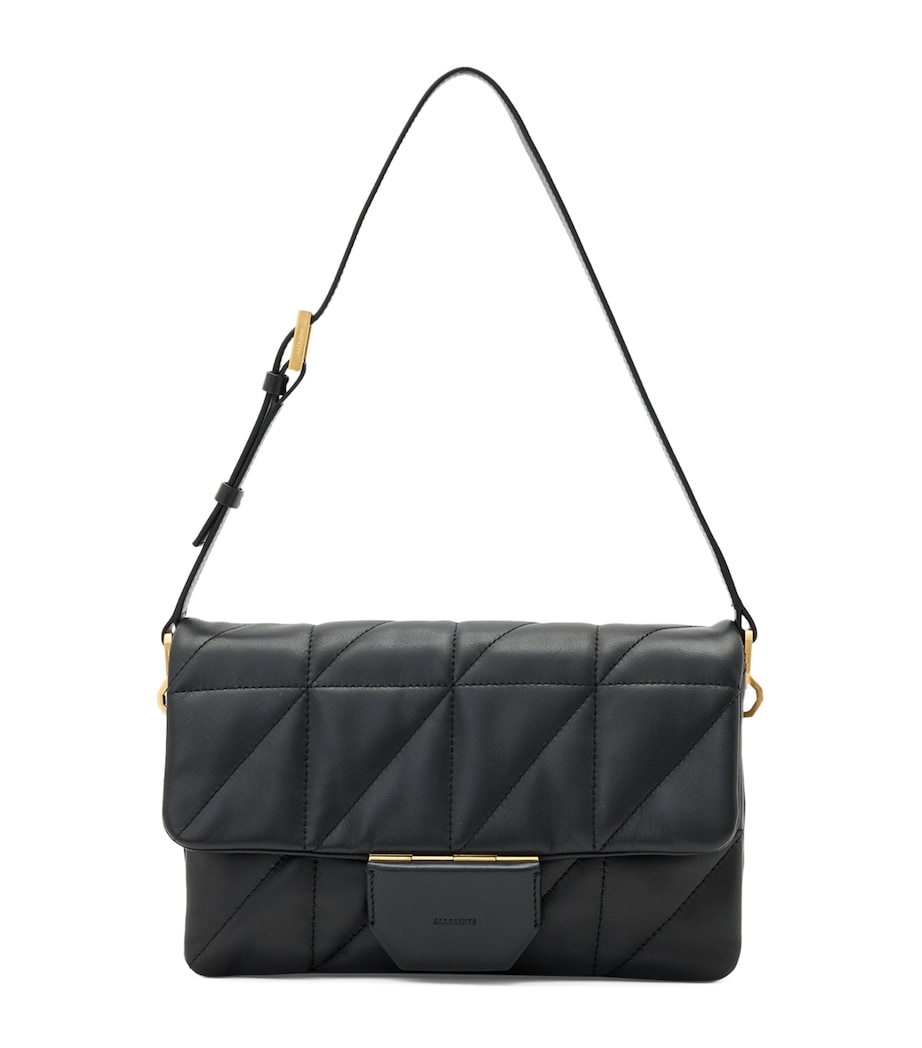 Quilted Leather Ondine Shoulder Bag BLACK Image 1