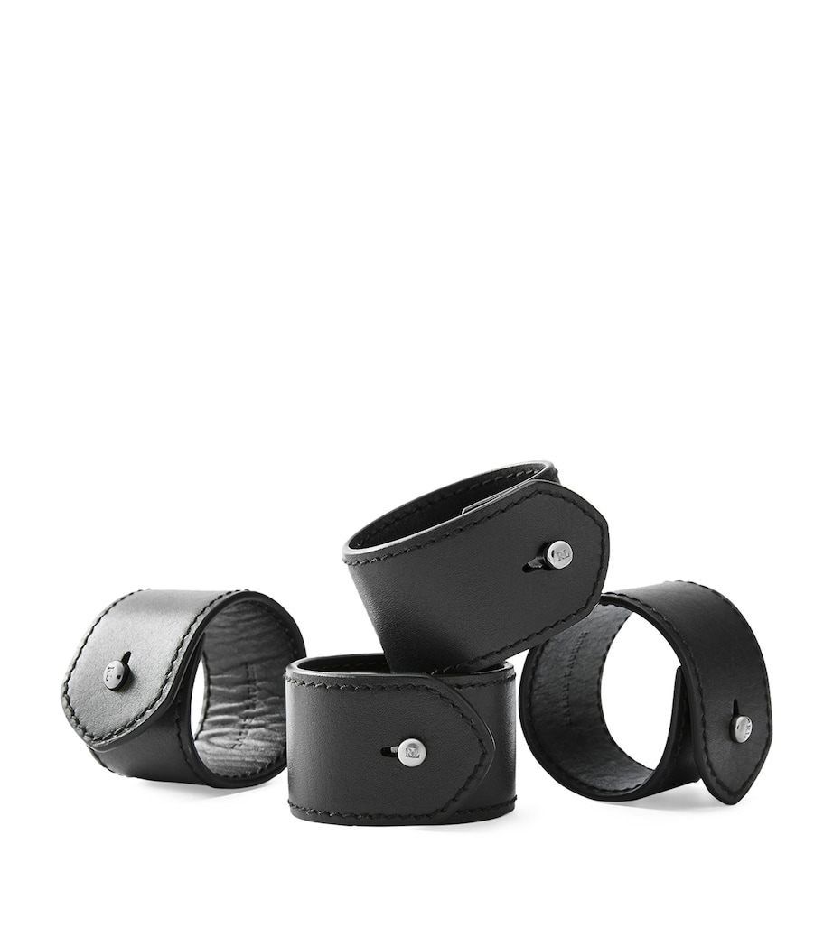 Wyatt Napkin Rings (Set of 4) BLACK Image 1