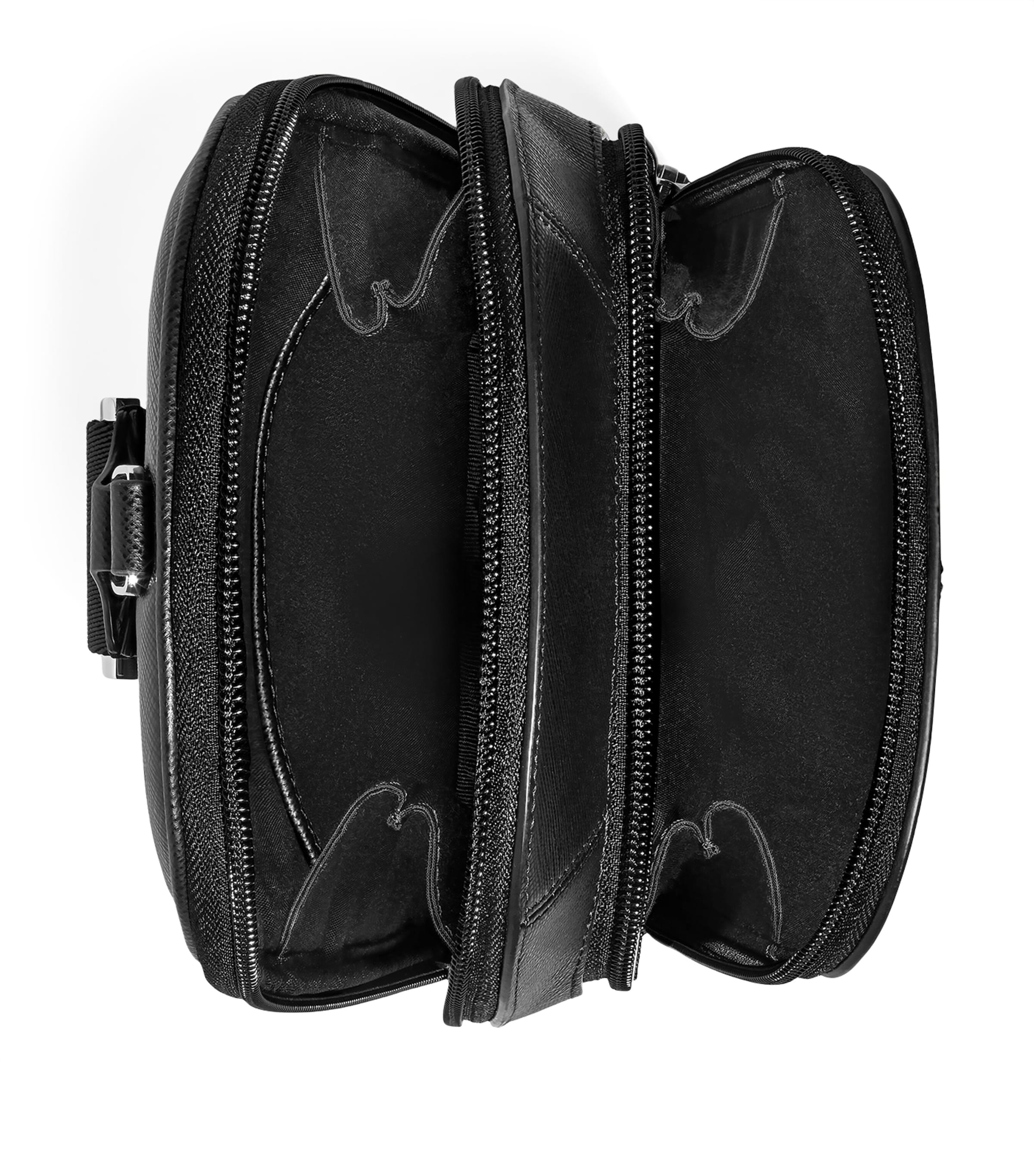 Leather Sartorial Sling Bag BLACK Image 4