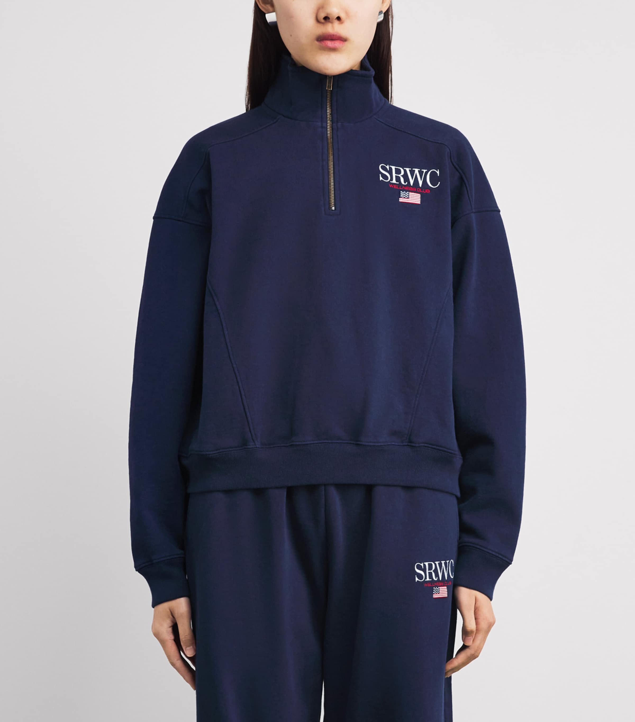 Wellness Club Quarter-Zip Sweatshirt 3902 DARK NAVY Image 3