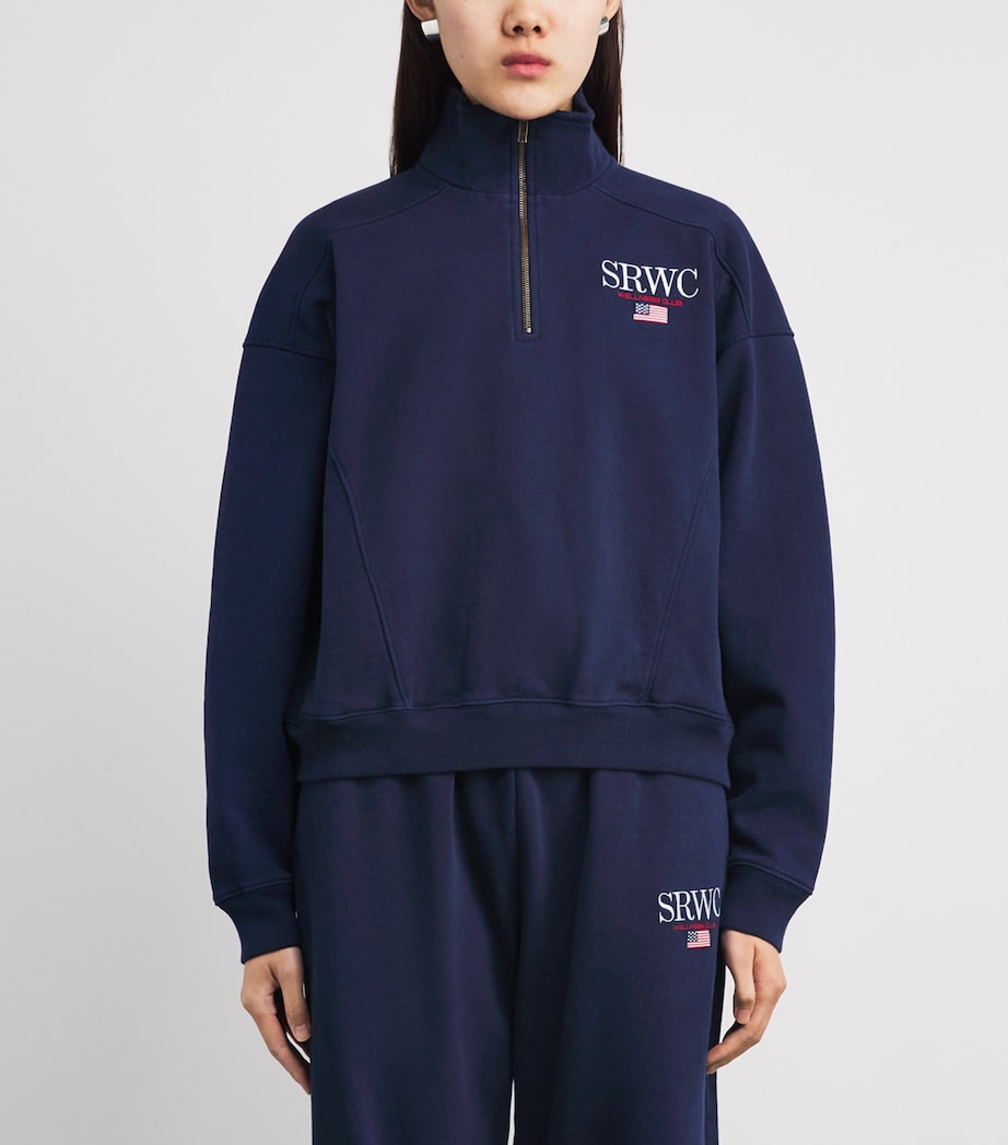 Wellness Club Quarter-Zip Sweatshirt 3902 DARK NAVY Image 3
