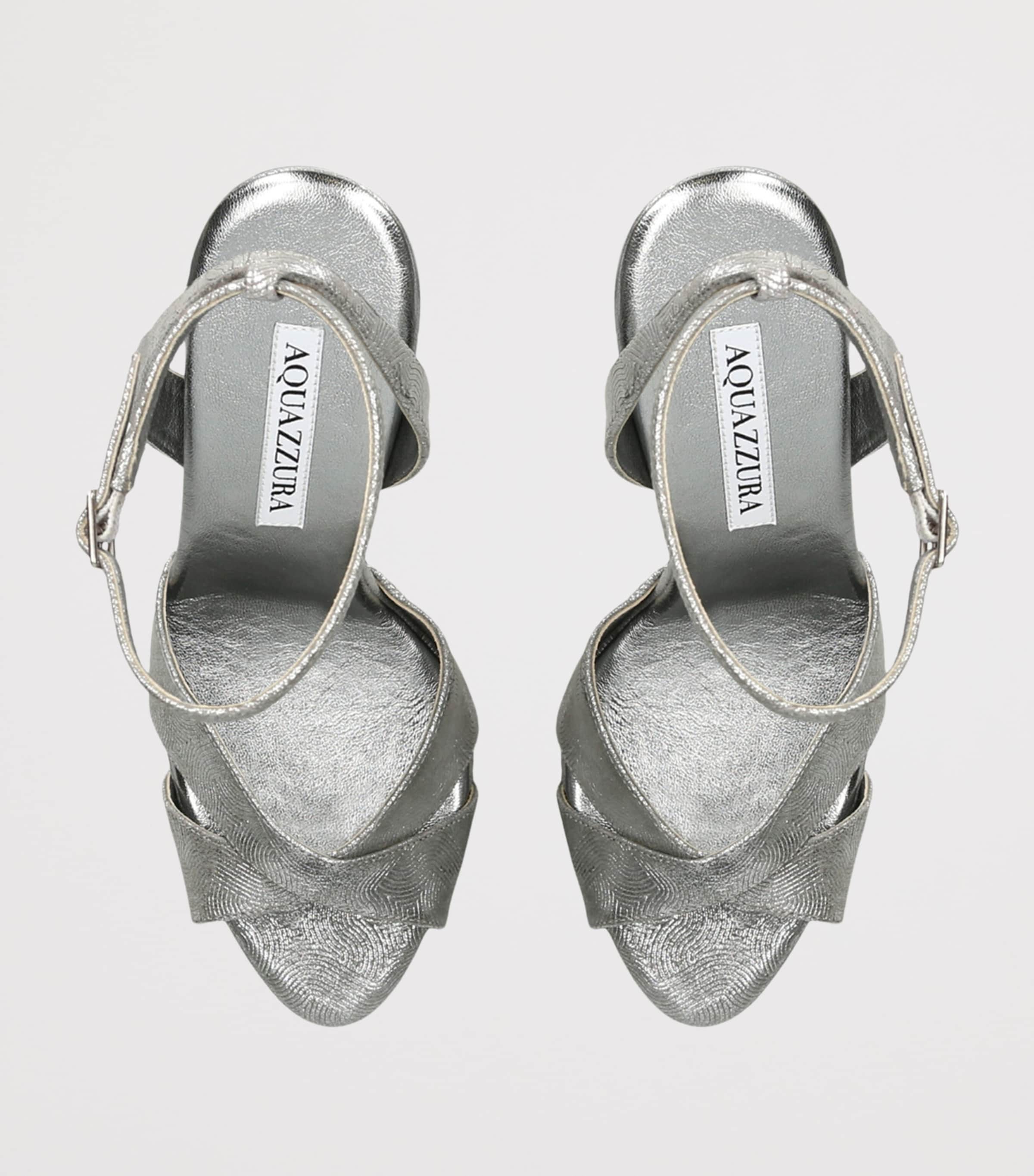 Leather Divine Sandals 130 SILVER Image 4