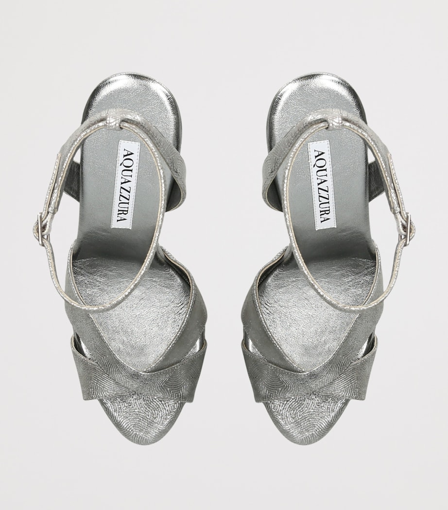 Leather Divine Sandals 130 SILVER Image 4