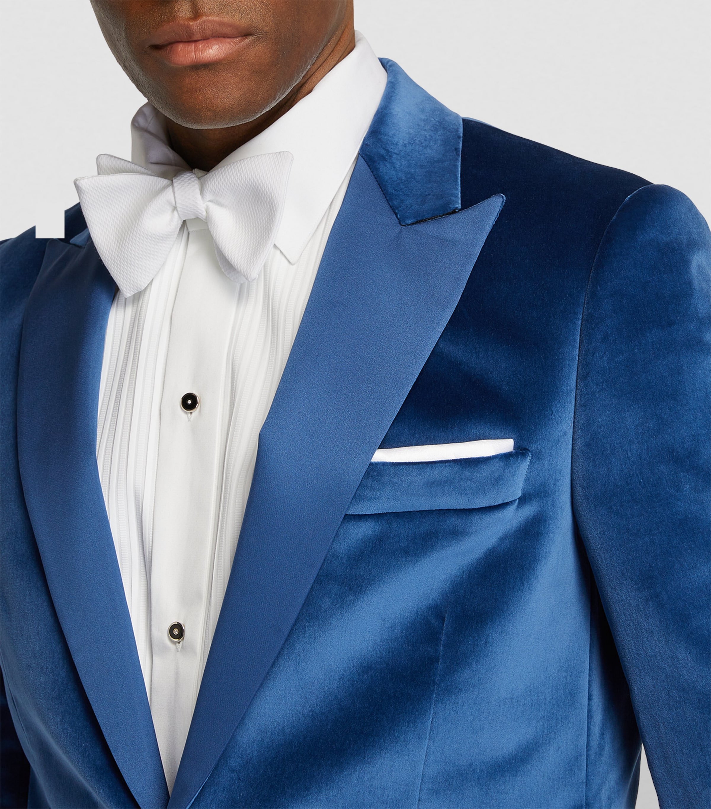 Cotton Piqué Bow Tie WHITE Image 2