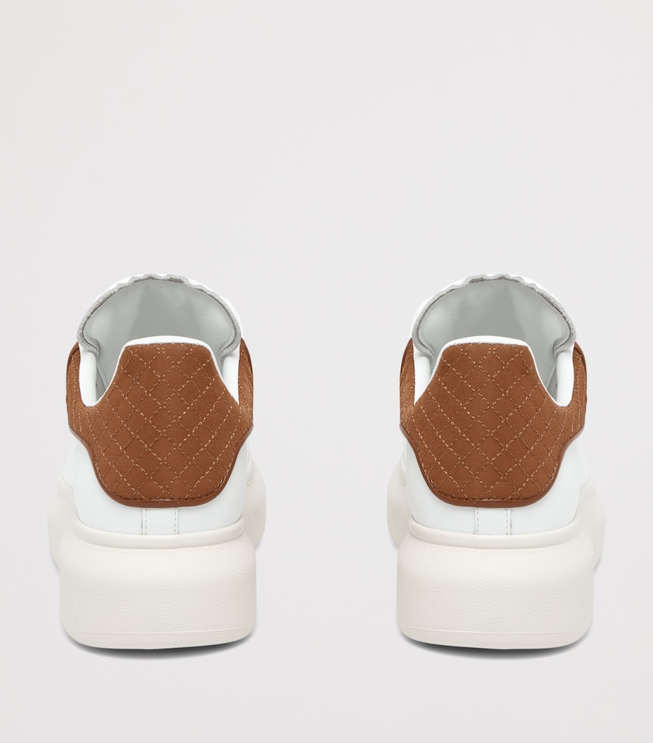 McQueen Leather Suede-Trim Oversized Sneakers Image 3