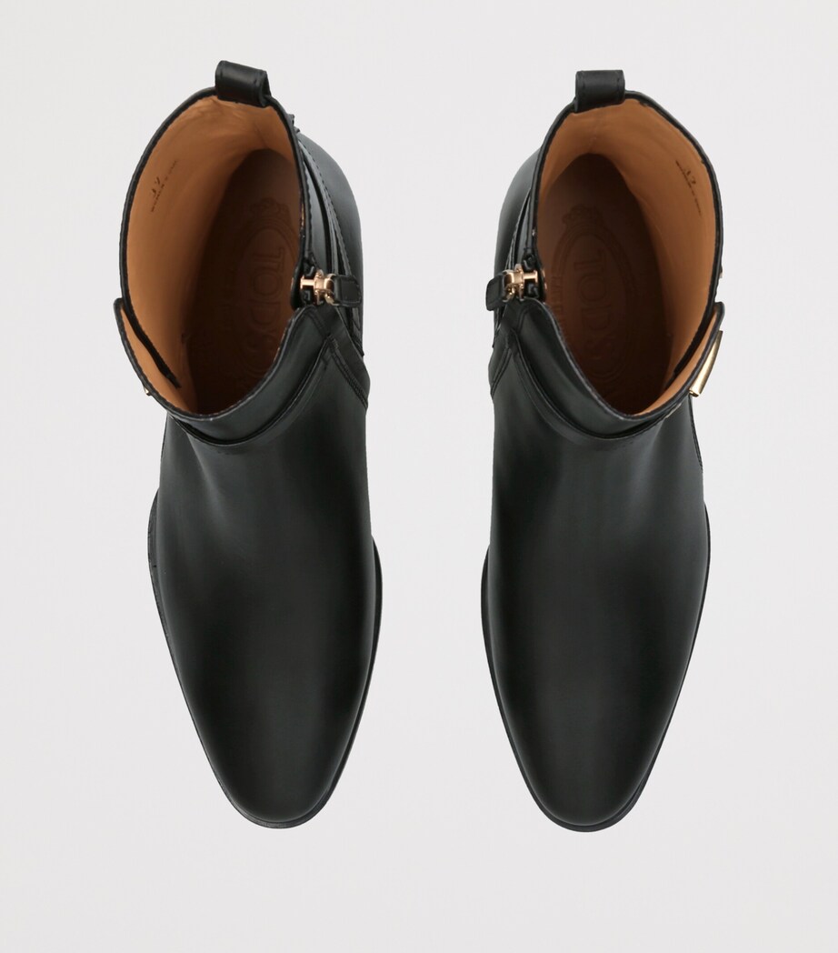 Tod's Leather Gomma Ankle Boots Black Image 4
