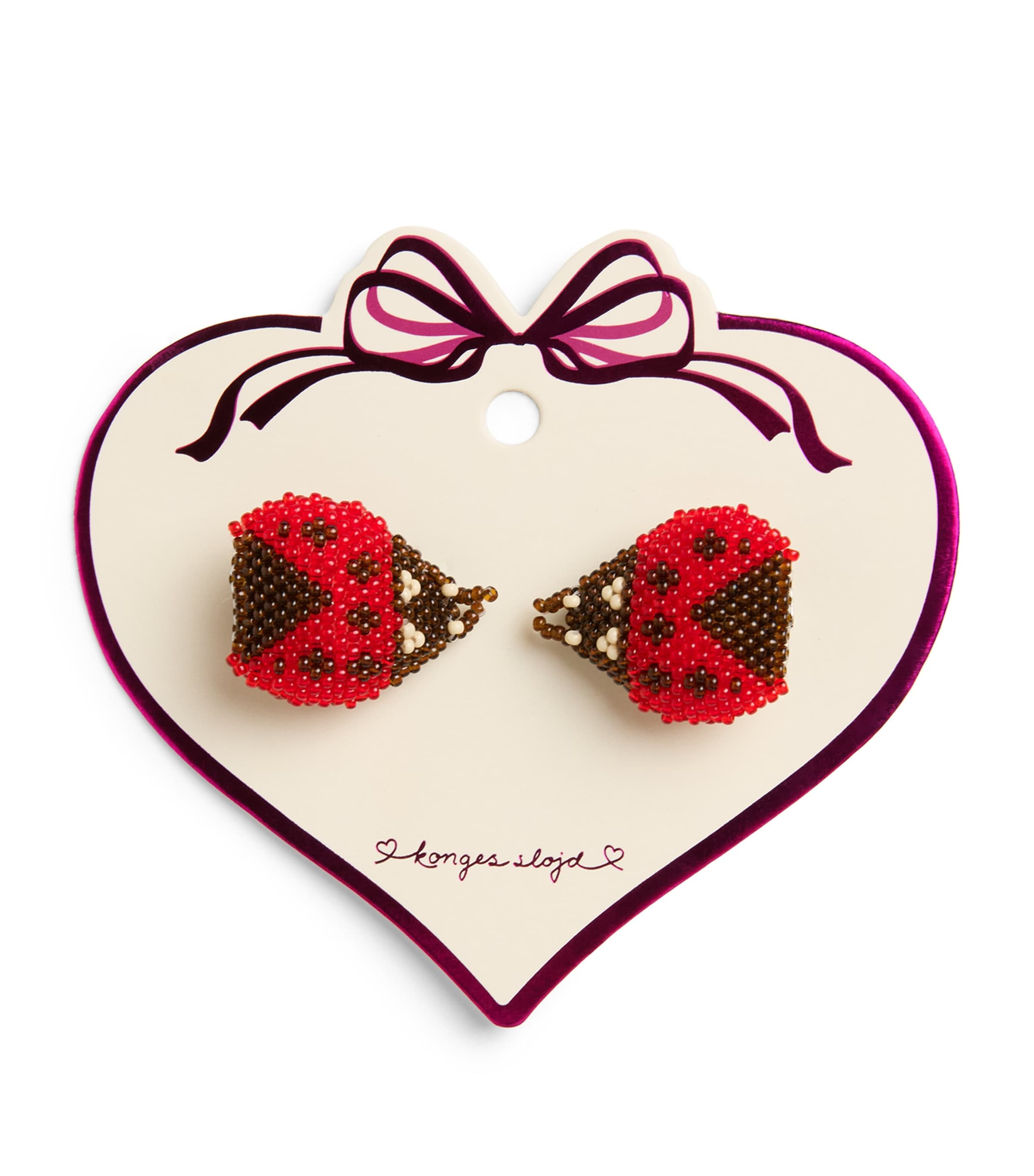 KONGES SLOJD Beaded Ladybug Hair Clips (Pack of 2) Image 1