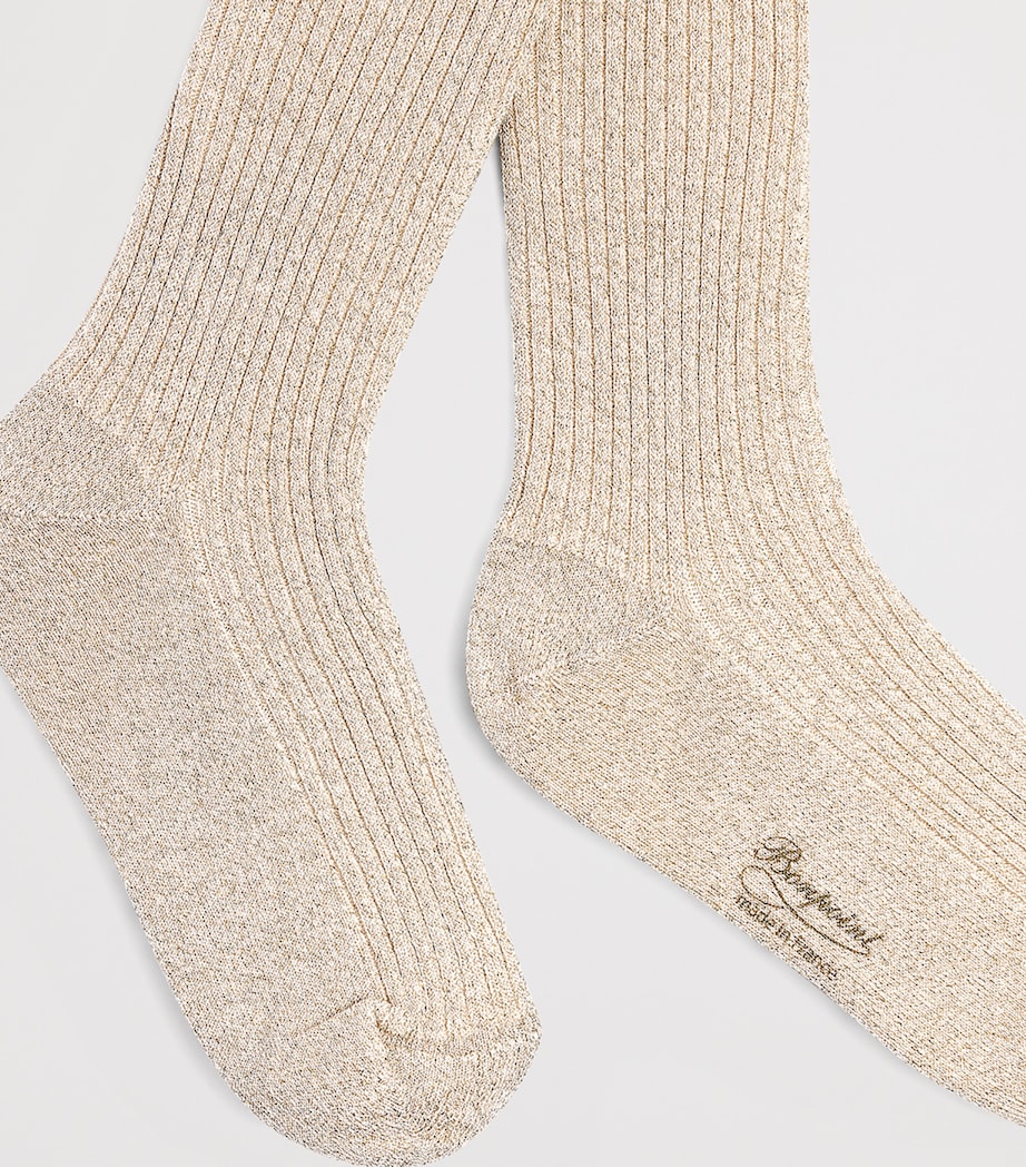 Metallic Cotton-Blend Tights OR Image 2