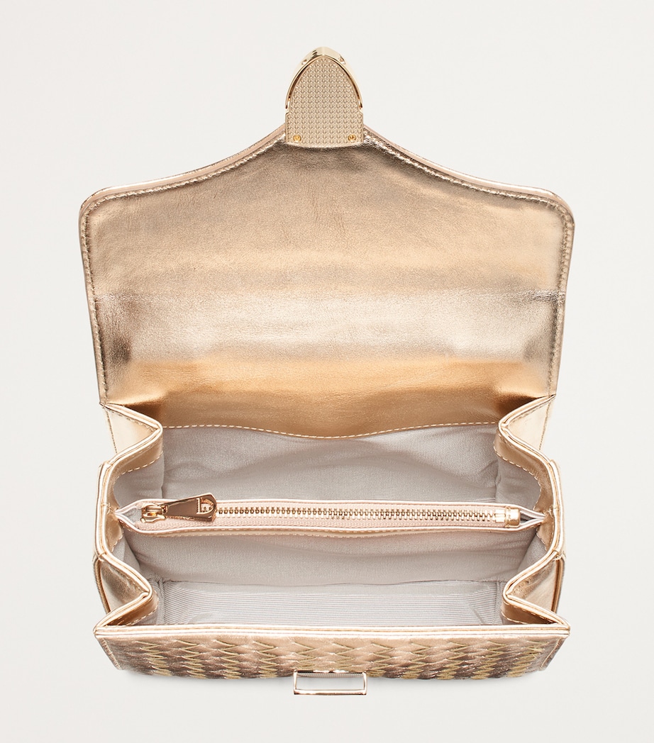 Midi Mayfair Top-Handle Bag CHAMPAGNE METALLIC Image 5