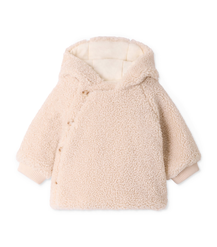 Bonpoint Faux fur Thala Jacket (6-12 Months) Ecru Image 1