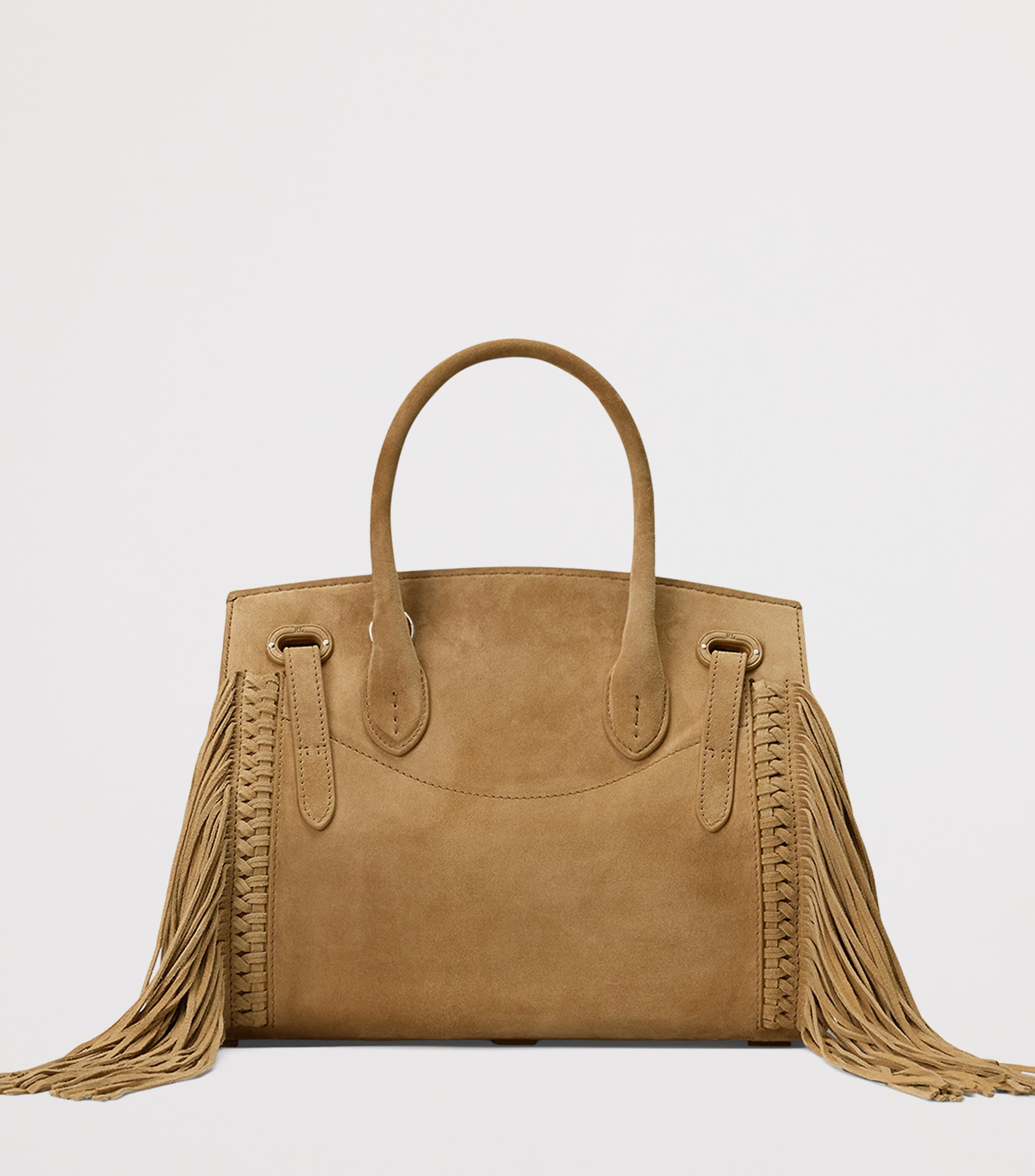 Suede Soft Ricky 27 Top-Handle Bag DARK TAN Image 3