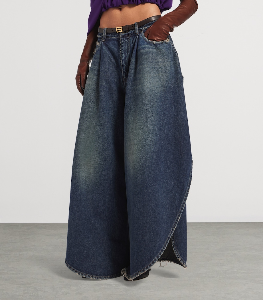 Balenciaga Womens Oversized Distressed Jeans Image 5