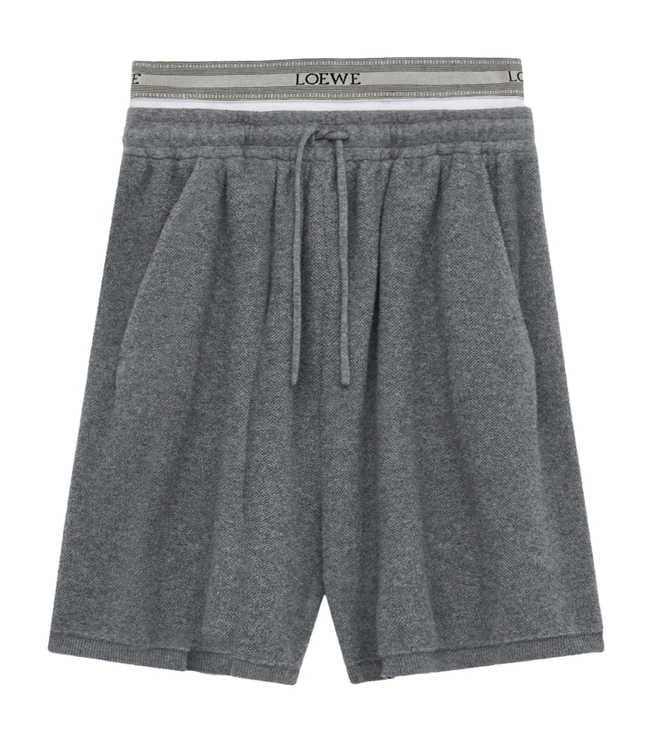 Waistband-Detail ShortsWool-Blend GREY MELANGE/WHITE Image 1