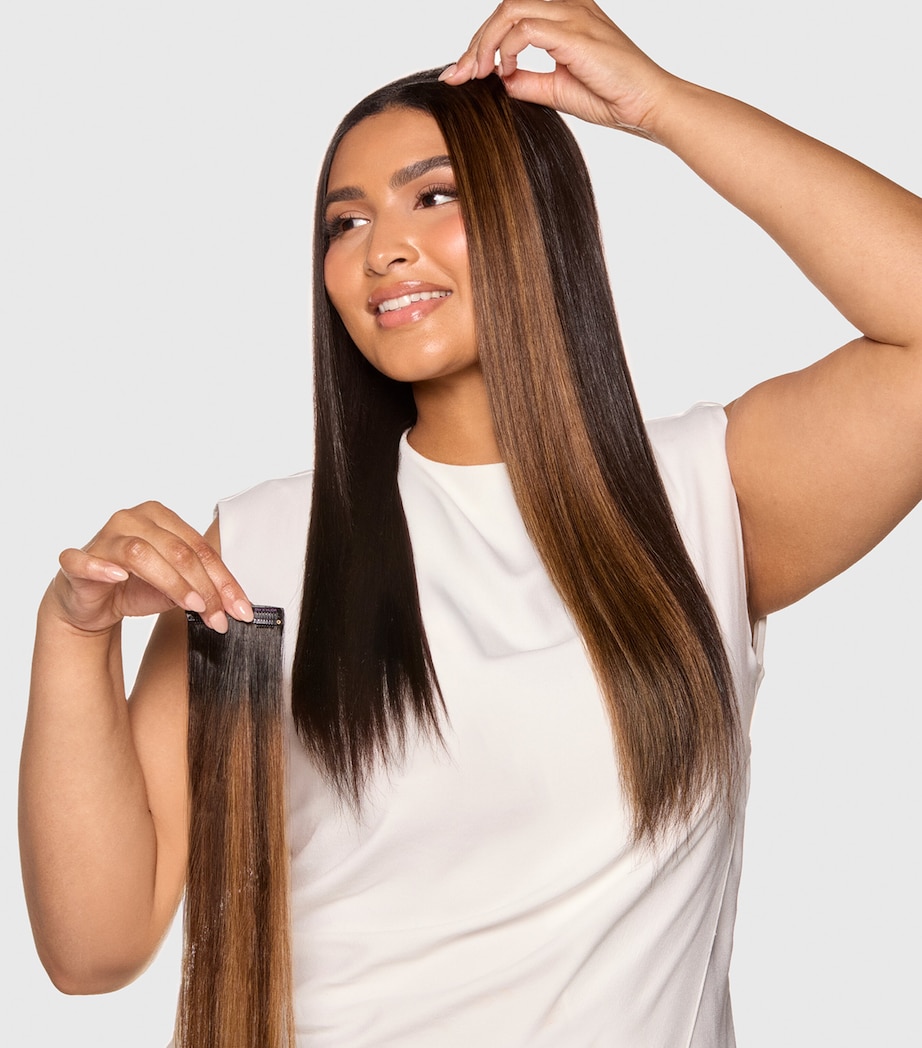 Beauty Works x Huda BARELY THERE Mix & Match Minis Clip-In Hair Extensions (18") SPICED OUD Image 4