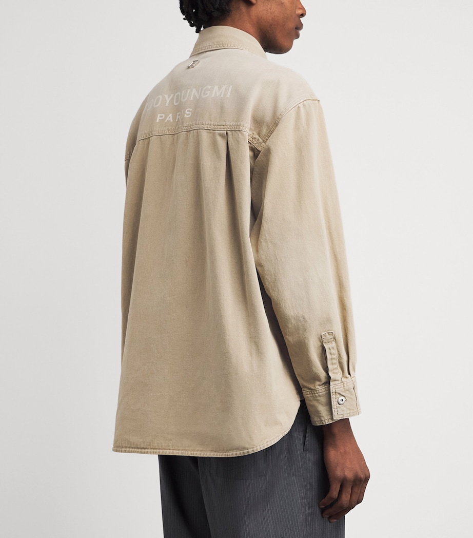 Wooyoungmi Mens Denim Overshirt Beige Image 5