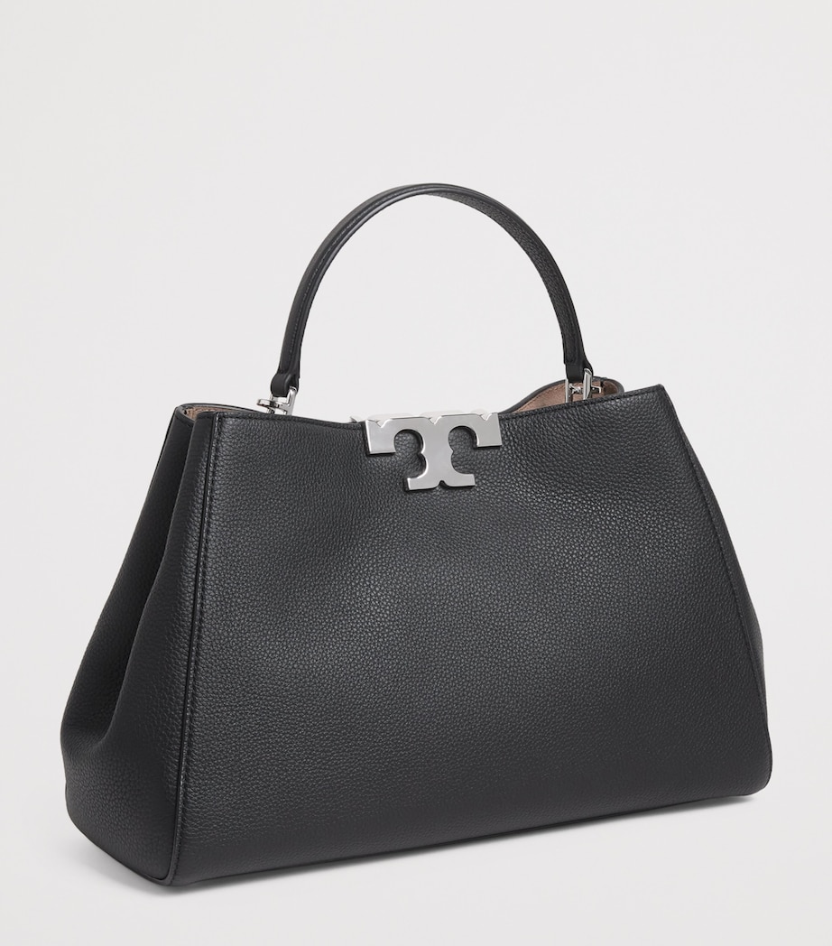 Large Leather Eleanor Top-Handle Bag BLACK Image 3