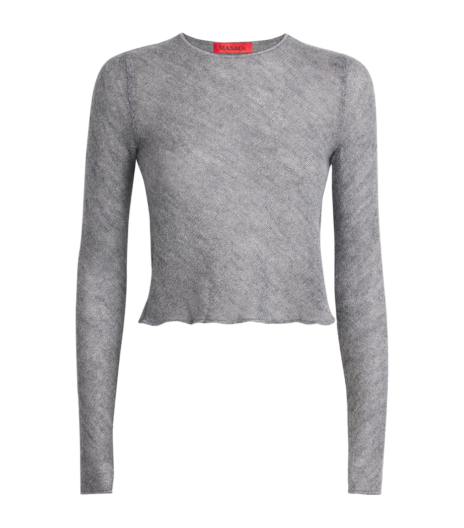 Long-Sleeve Crop Top MEDIUM GREY Image 1