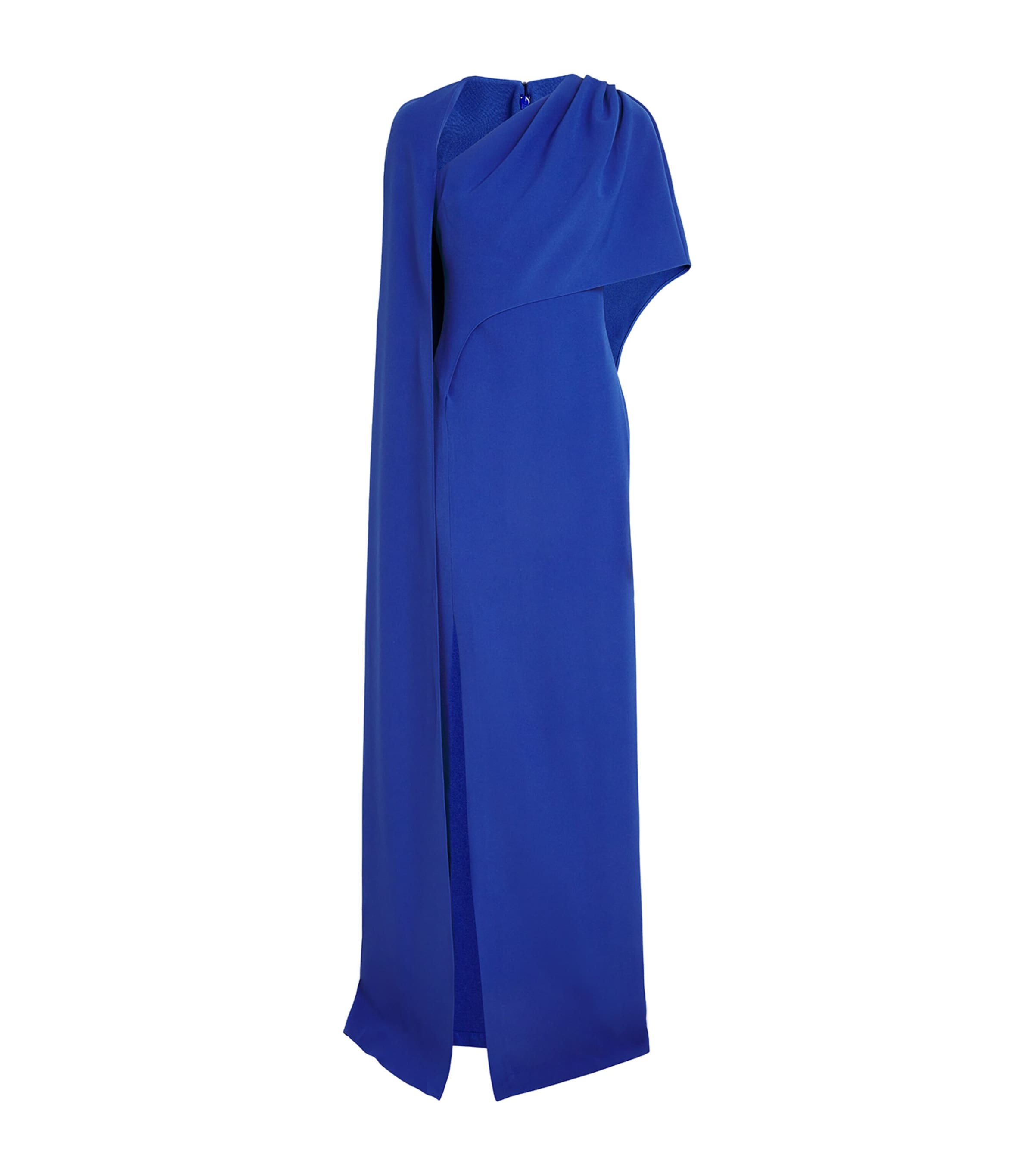 Safiyaa Crepe Contessa Cape Gown