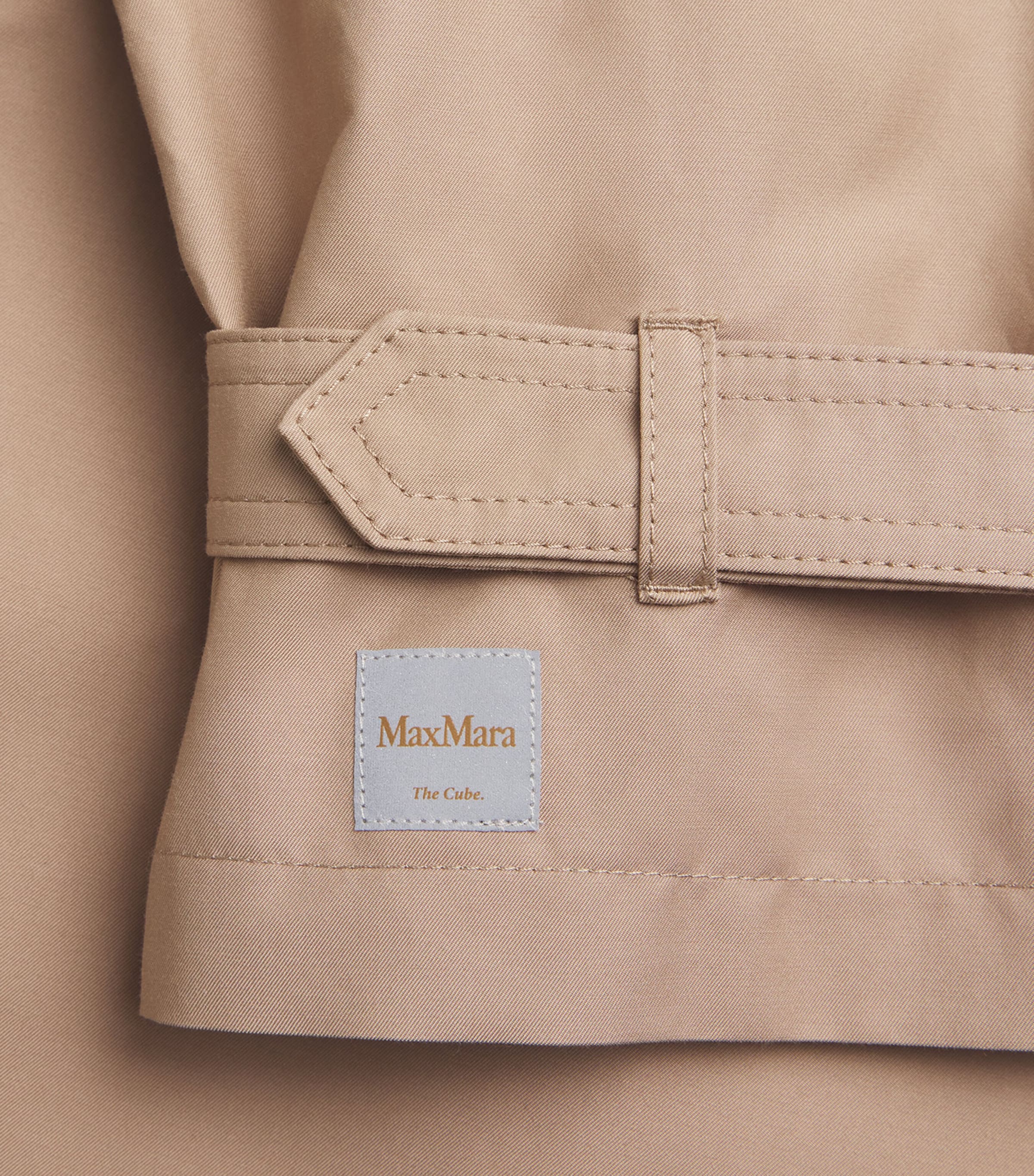 Water-Repellent Cotton Twill Trench Coat CAMEL Image 5