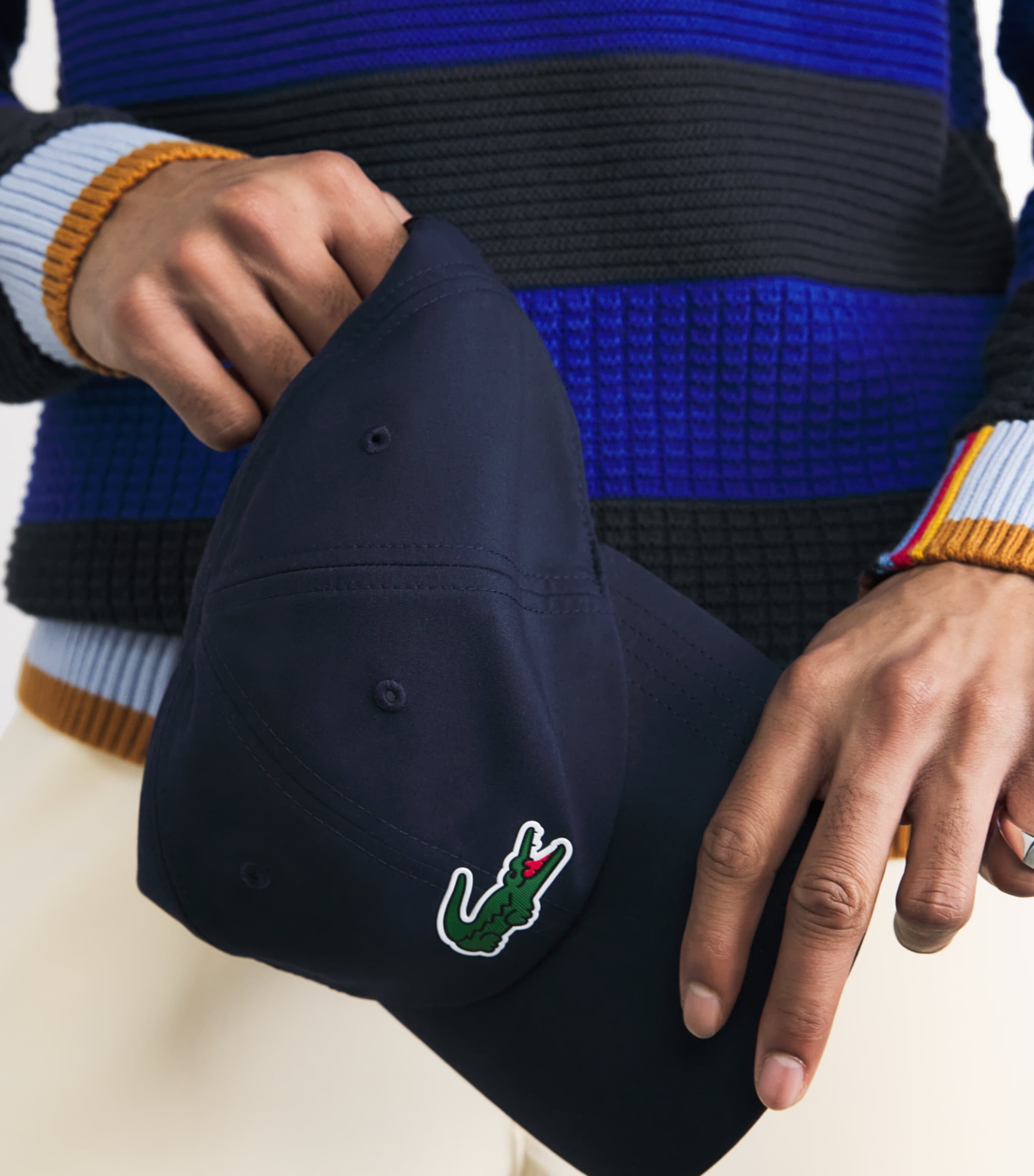 Lacoste x Novak Djokovic Logo Cap Navy Blue Image 4