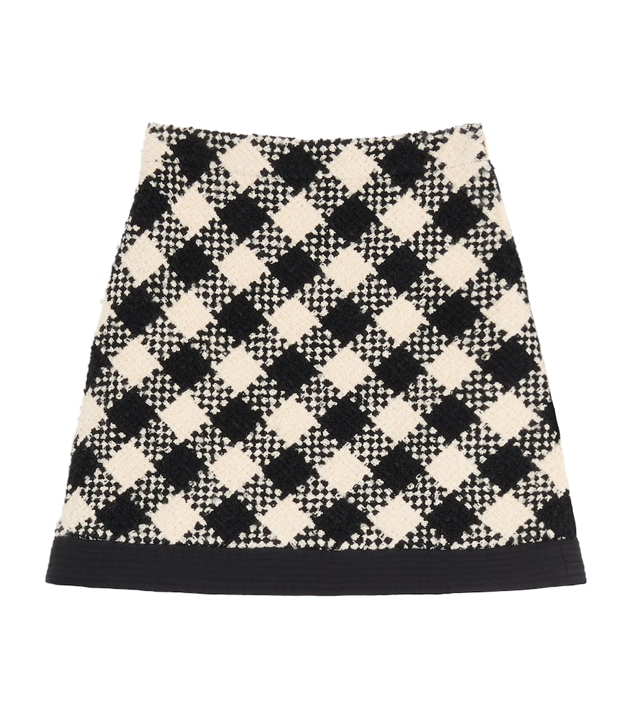 Valentino Womens Tweed A-Line Mini Skirt Image 1
