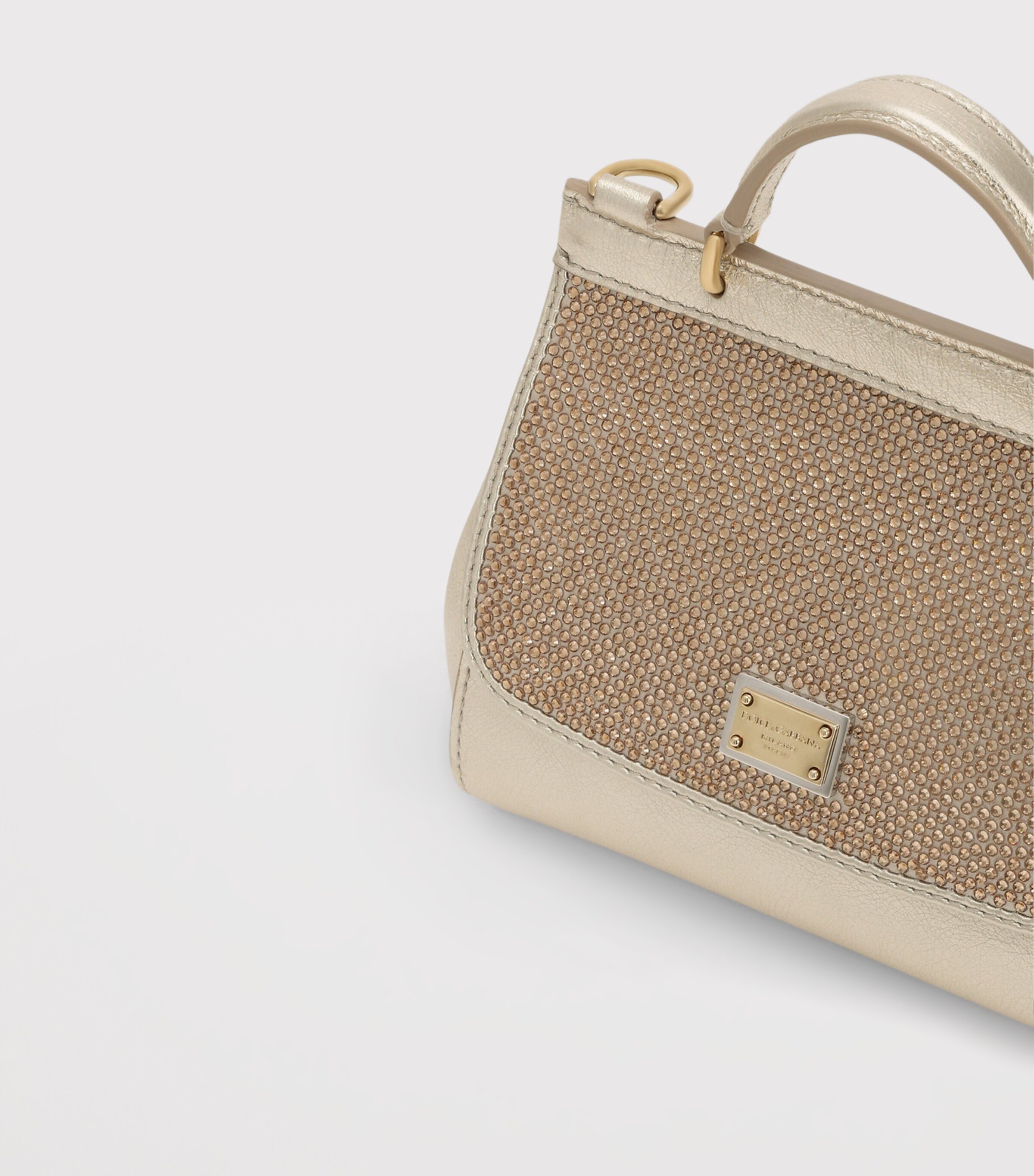 Dolce&Gabbana Kids Leather Top-Handle Bag Gold/nude Image 4