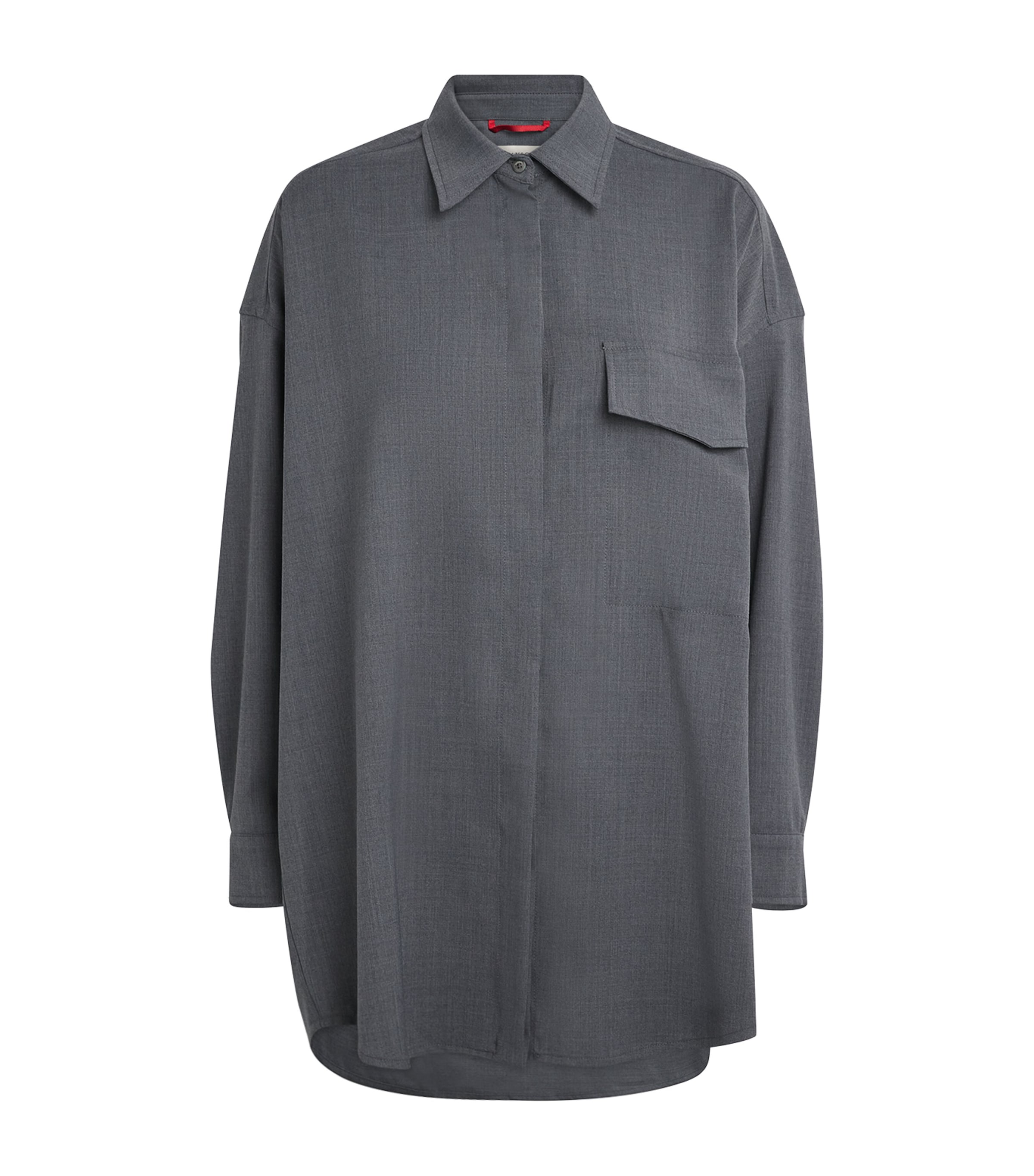 Max & Co Wool-blend Shirt In Gray