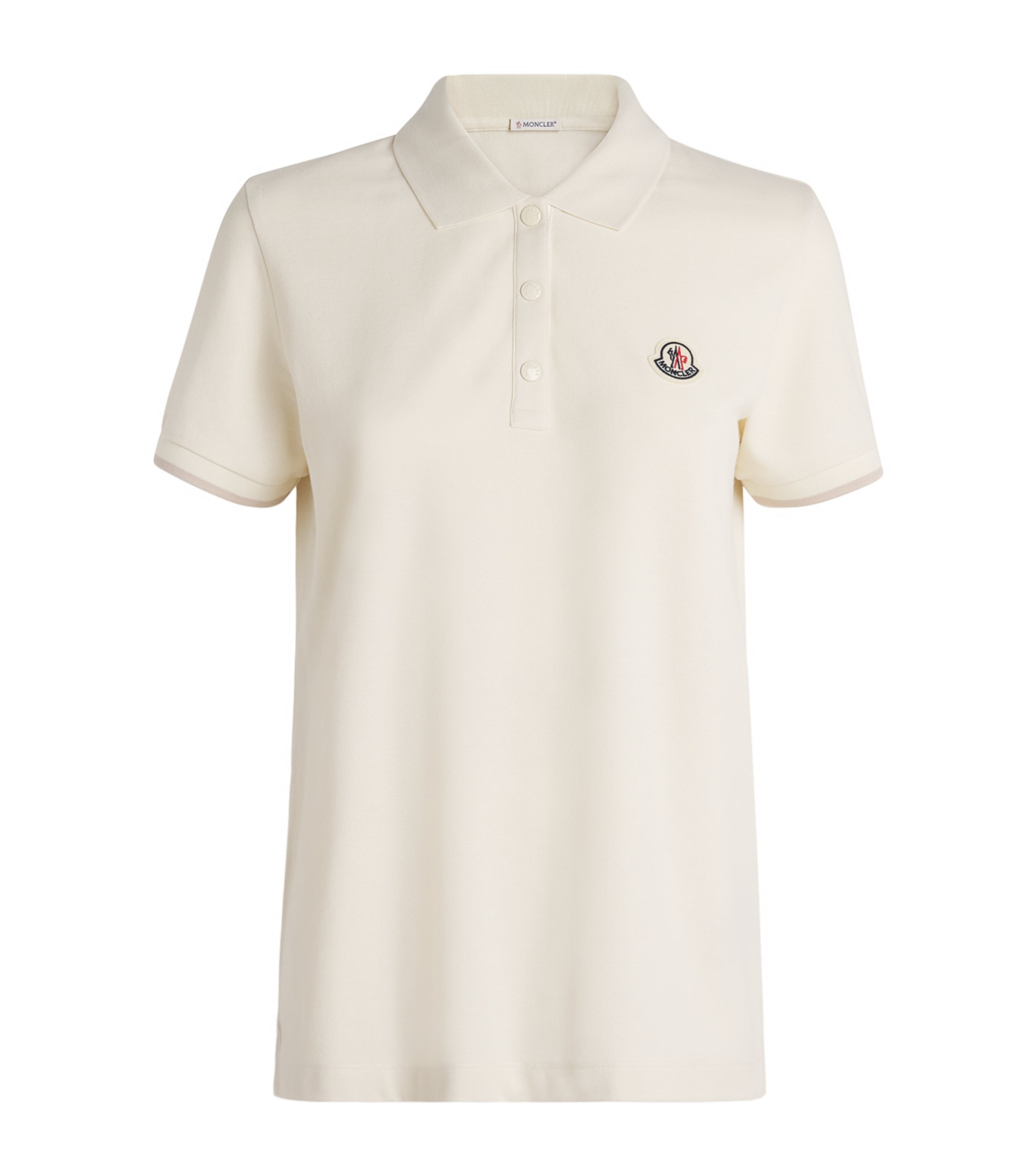 Moncler Womens Cotton Logo Polo Shirt Image 1