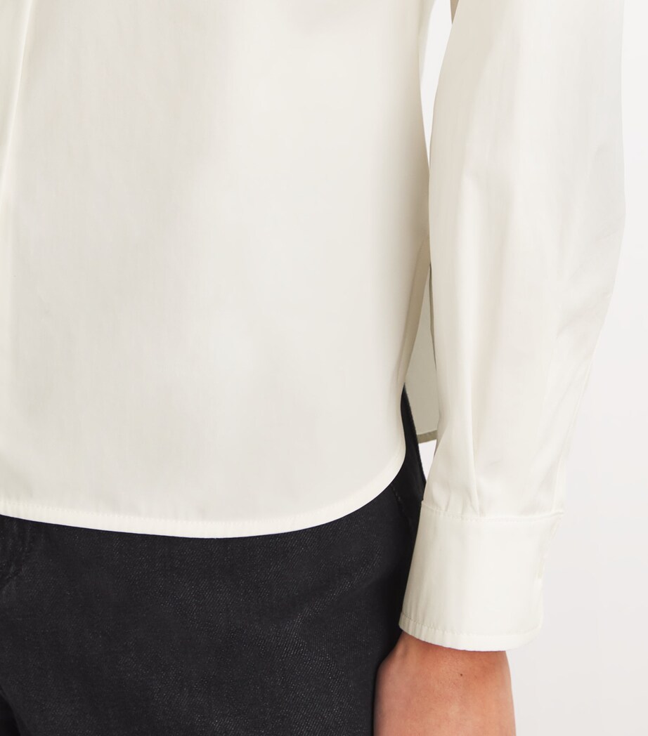 Weekend Max Mara Womens Cotton Twin-Pocket Shirt White Image 6