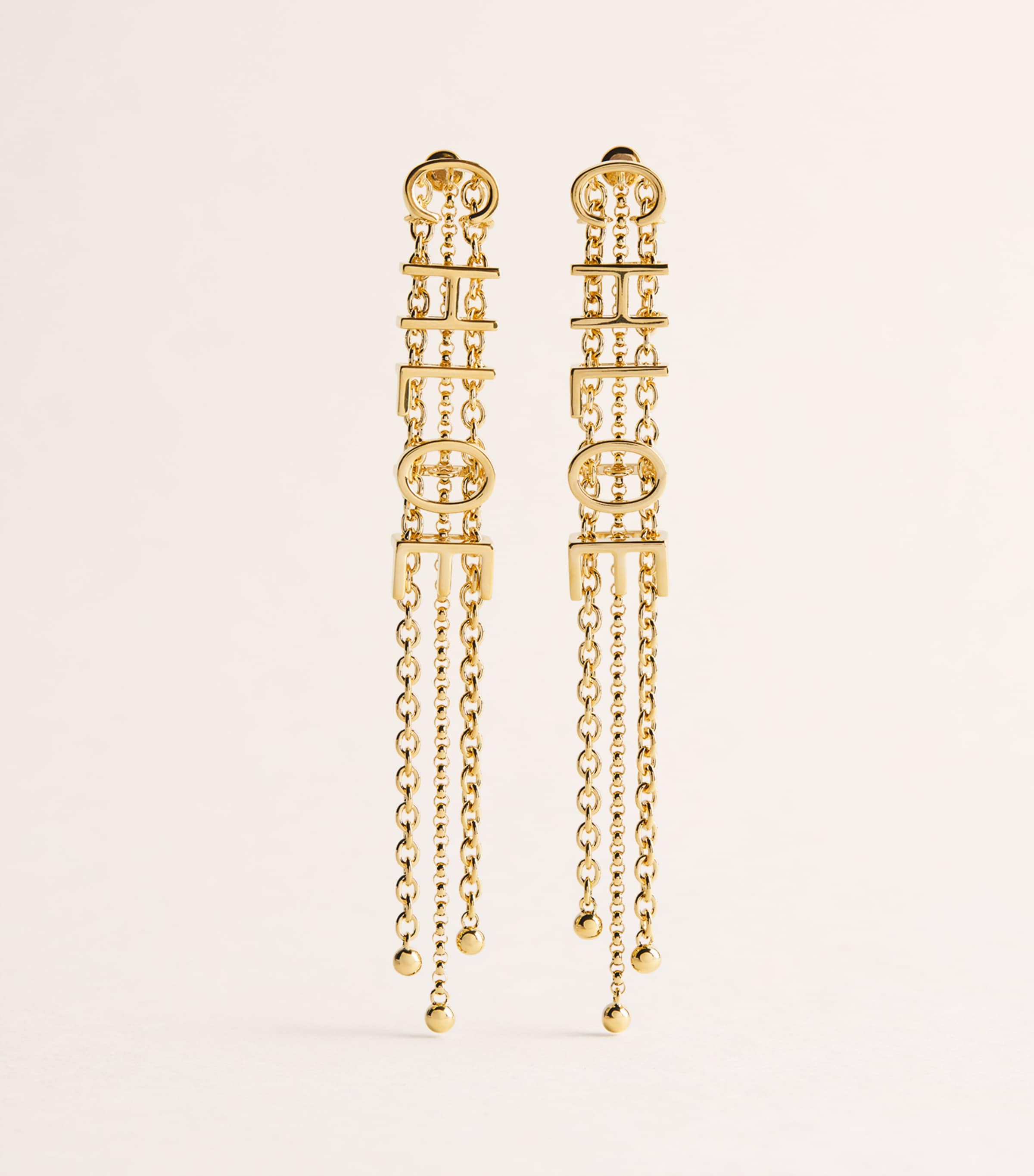 Chloé Mini Belt Drop Earrings In Gold