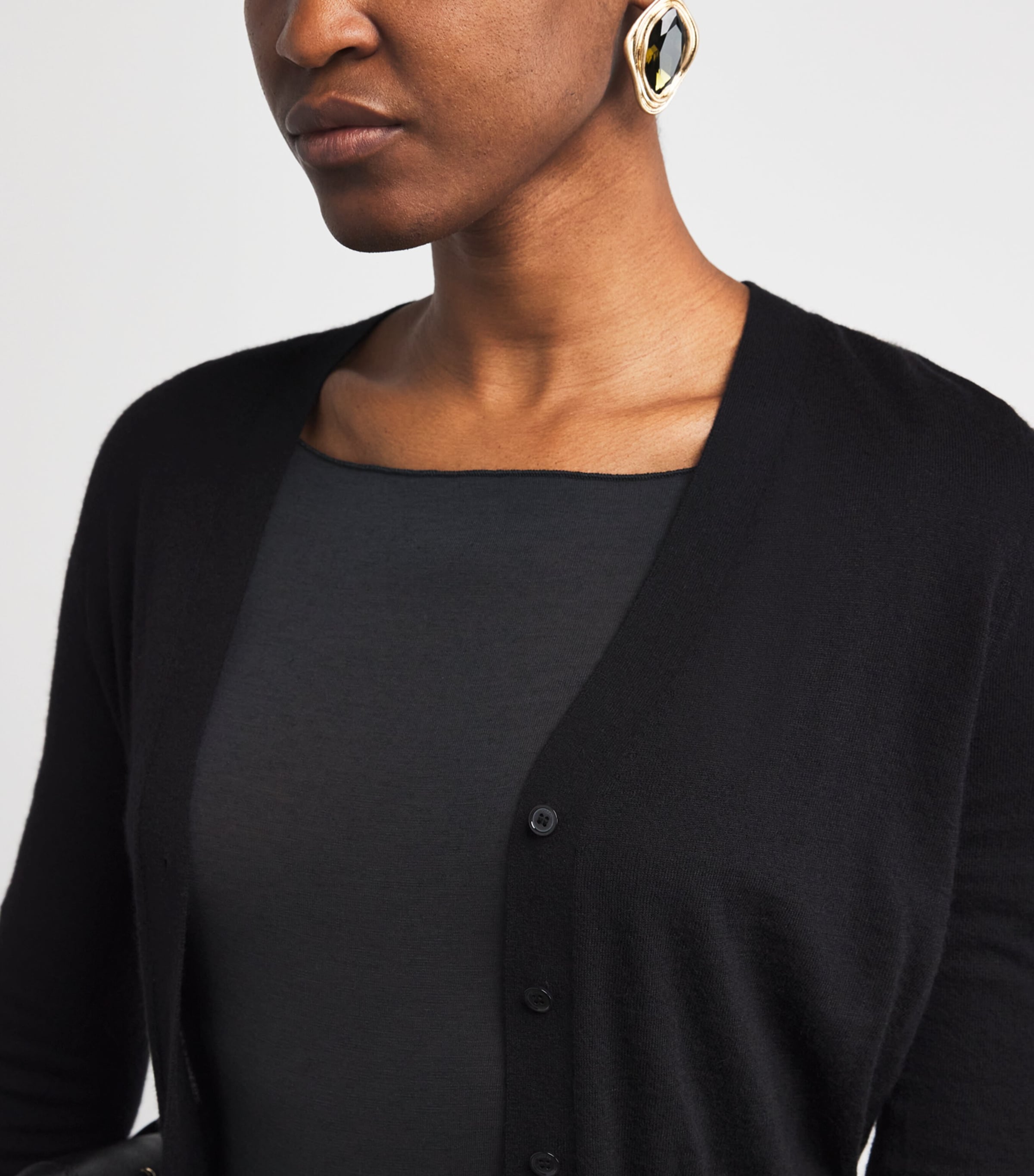 Cashmere Cashair Cardigan BLACK Image 6