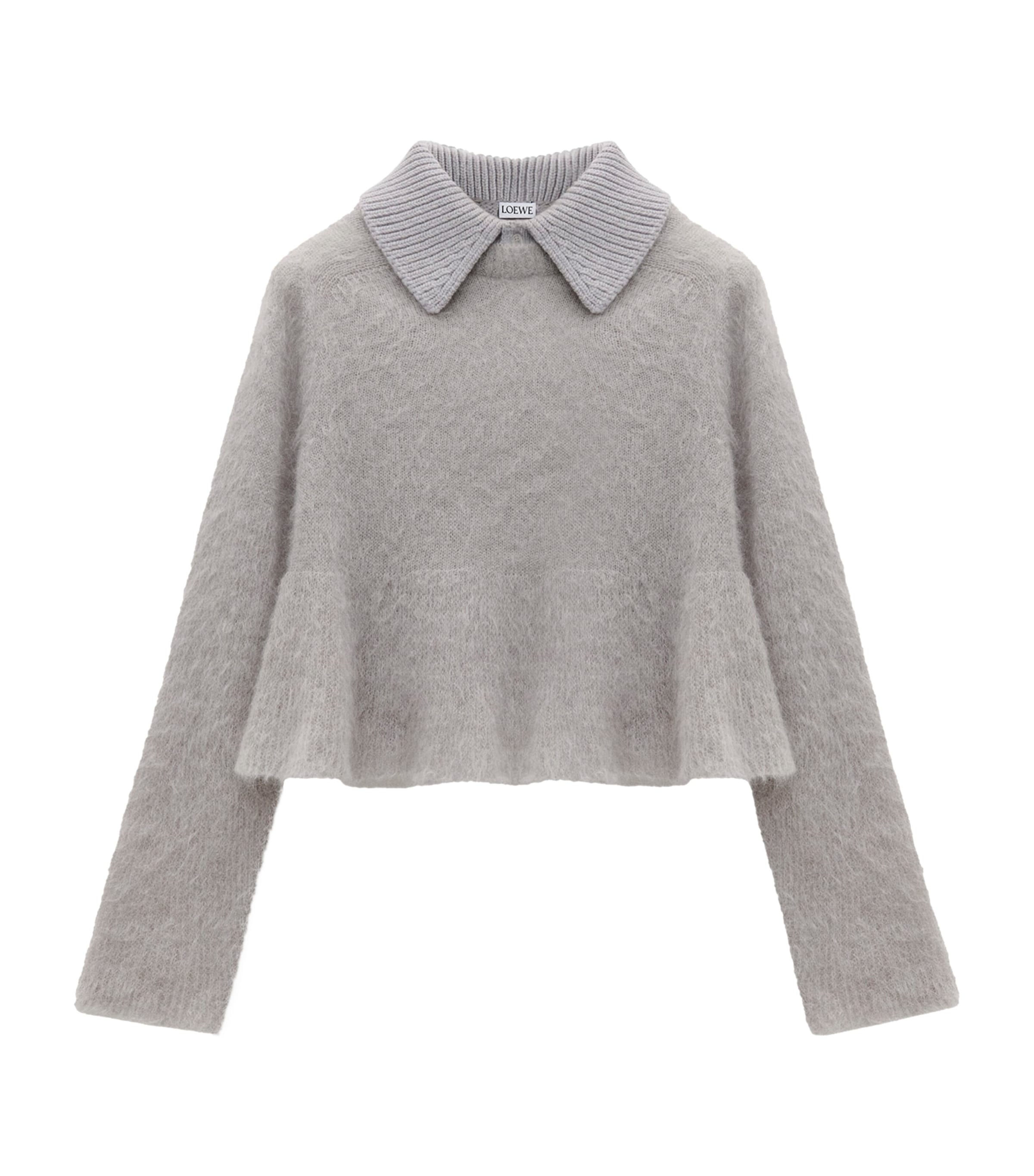 LOEWE MOHAIR-BLEND POLO SWEATER 